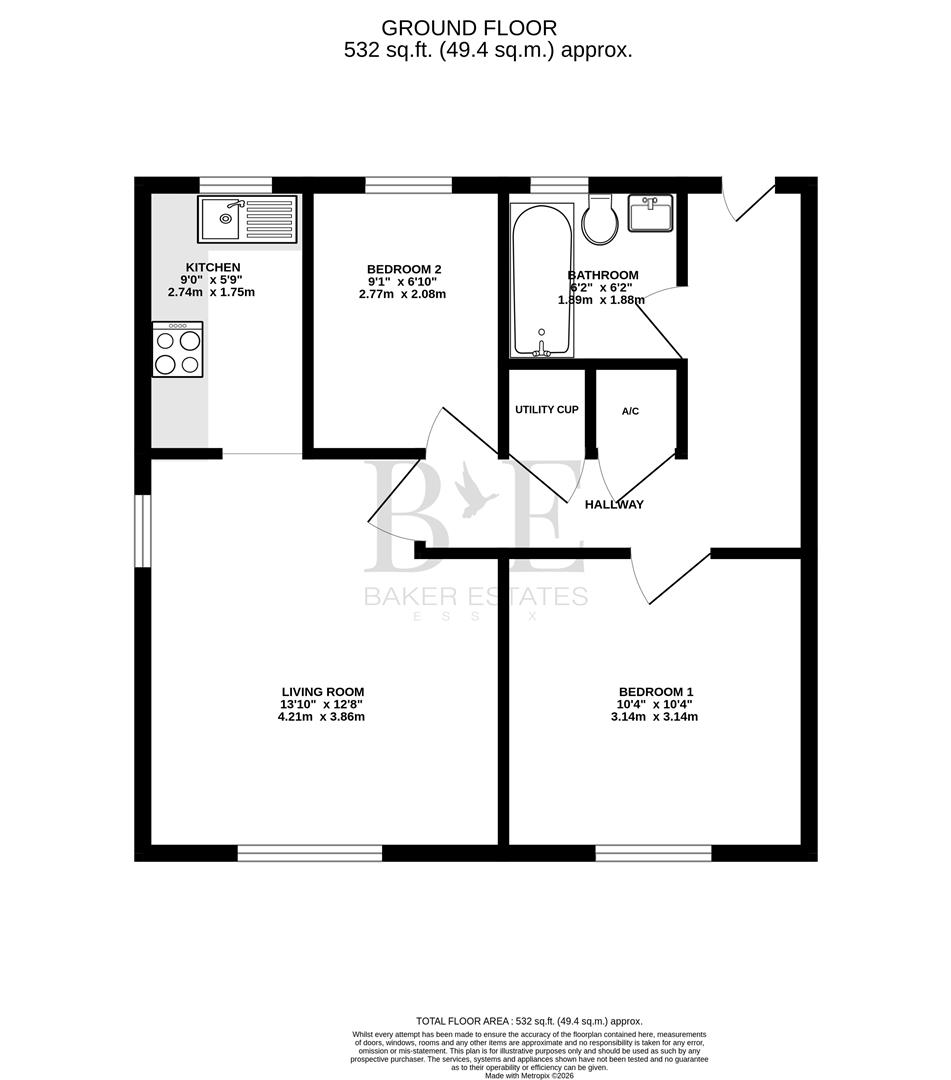 37, Heriot Way, Maldon floorplan