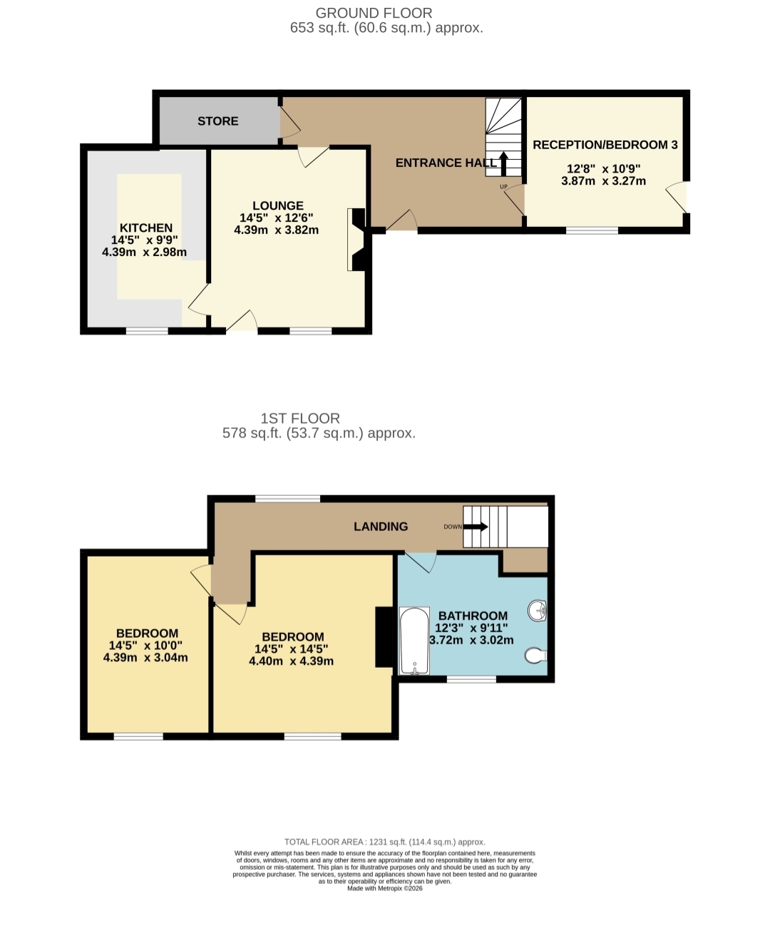 2 Sunnyside Cottages, ,, St. Austell floorplan