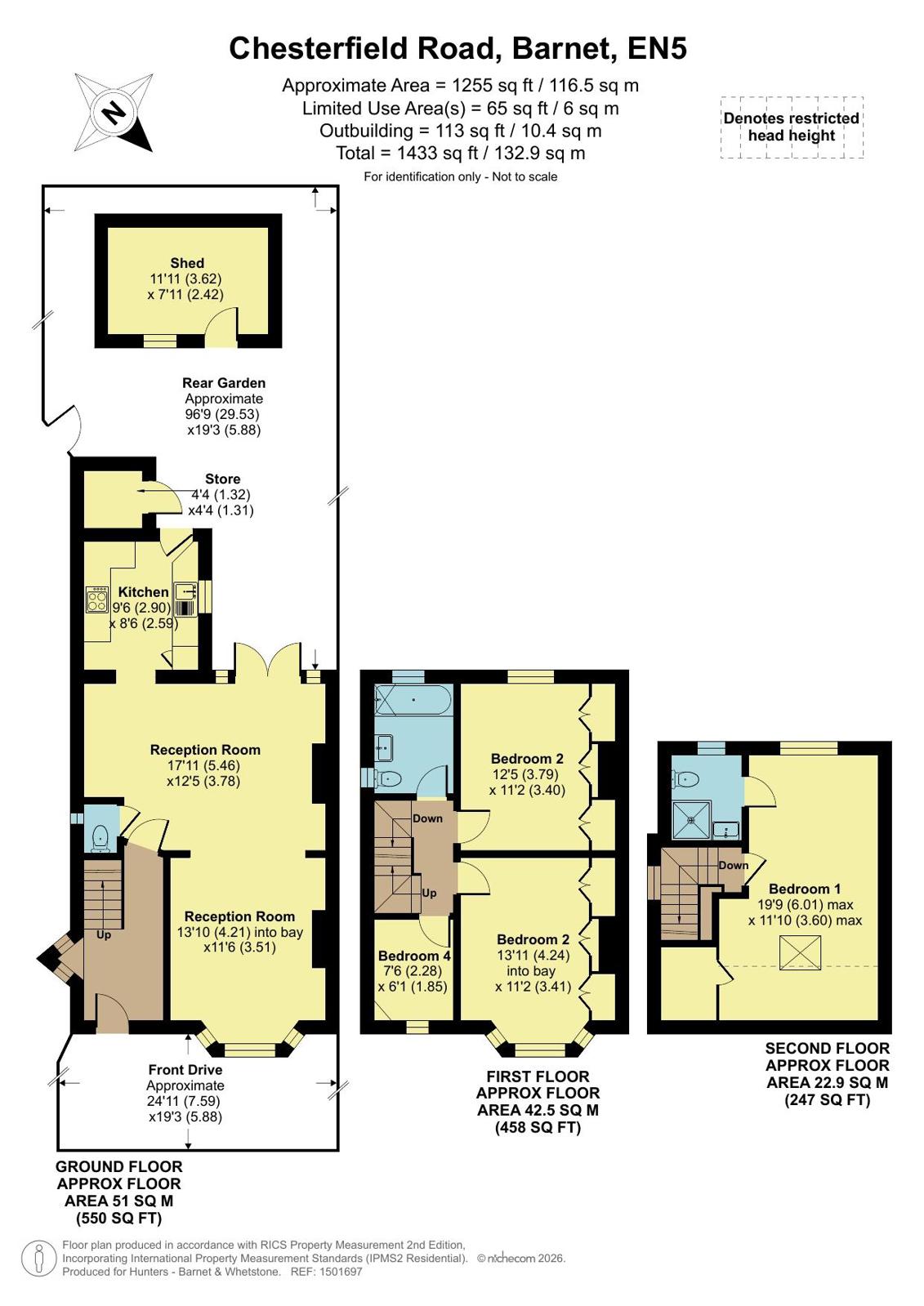 75, Chesterfield Road, Barnet floorplan