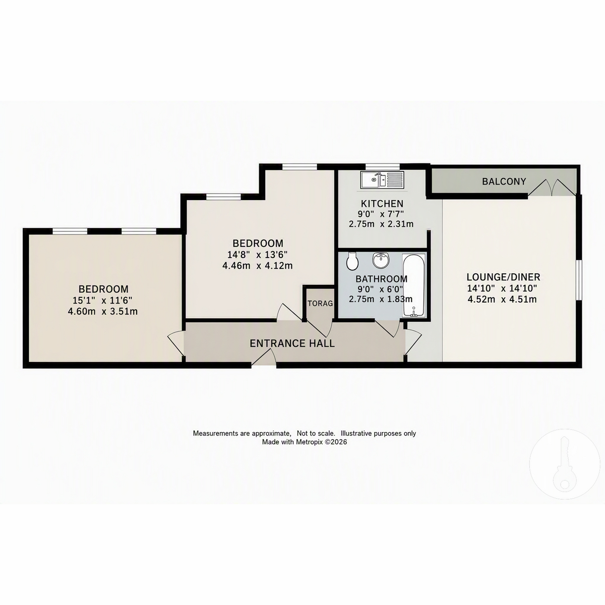 Flat Flat 95, 44, Pall Mall, Liverpool floorplan