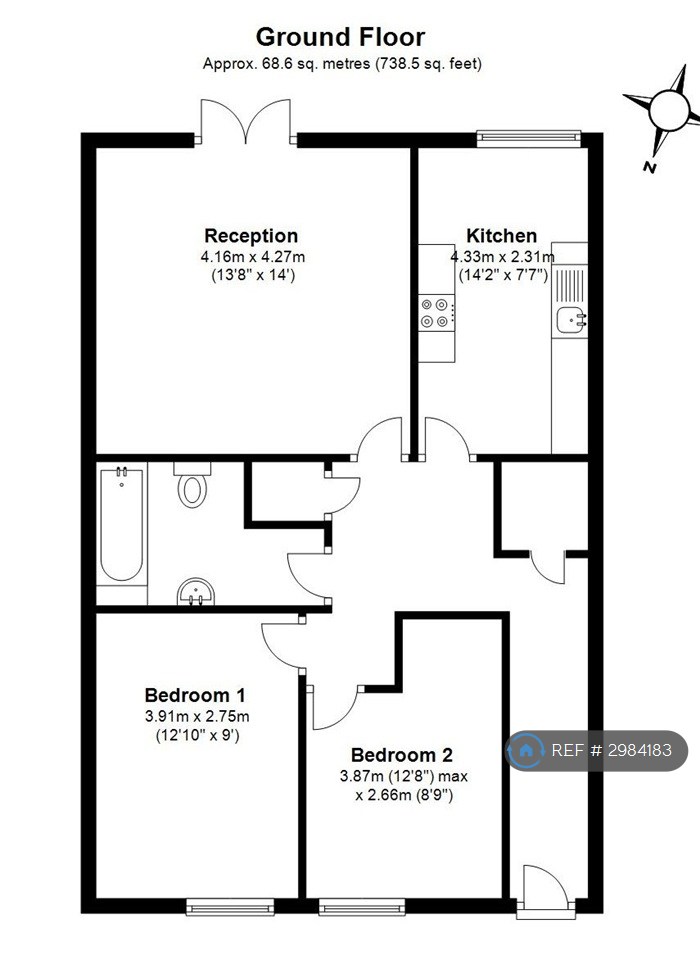 Garden Flat, Oakland Road Redland, Bristol floorplan