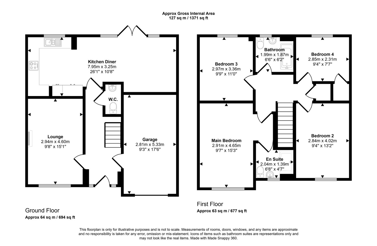 23, Stapleford Avenue, Lichfield floorplan