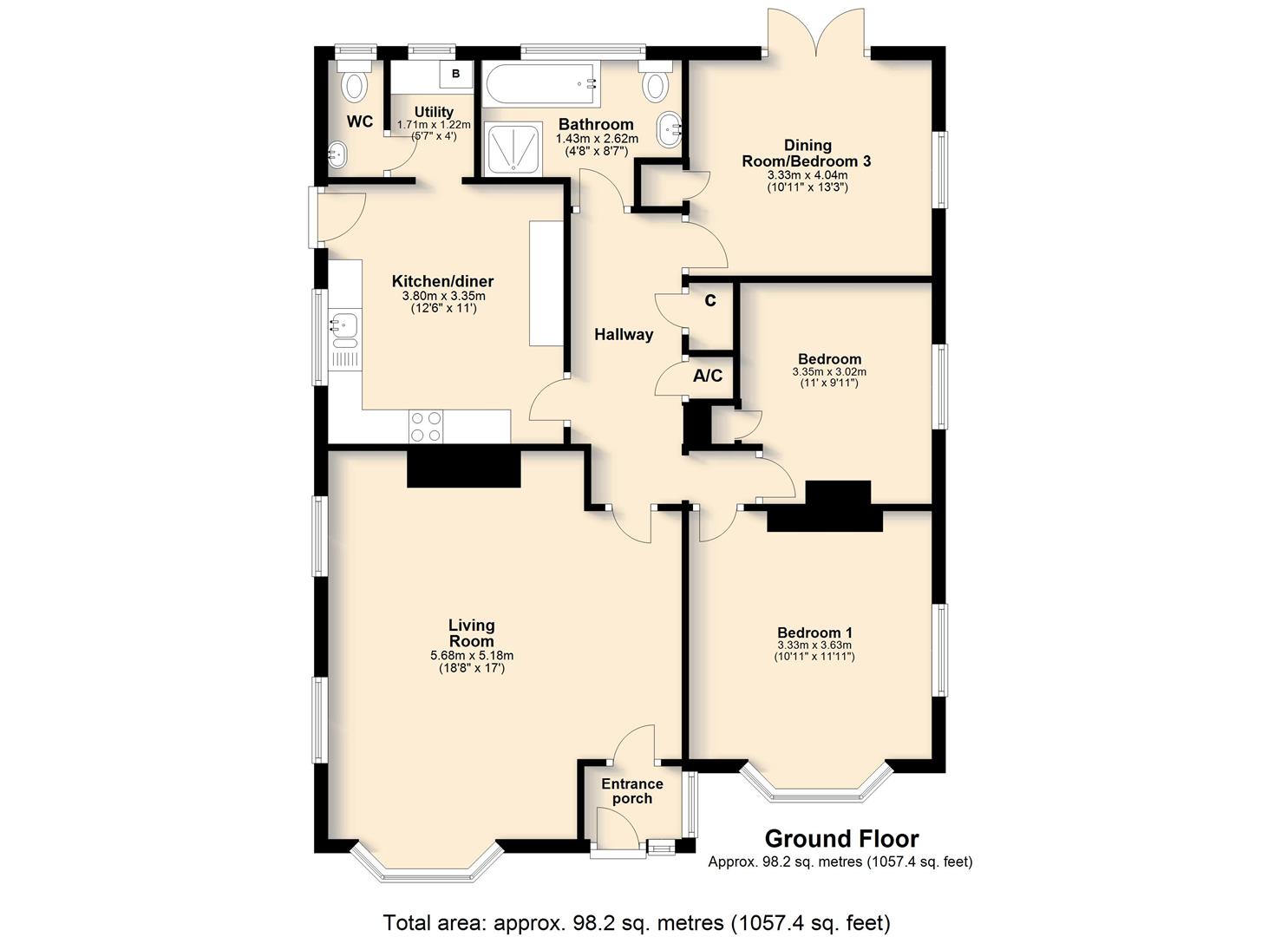 Newlands, 23 Frenze Road, Diss floorplan