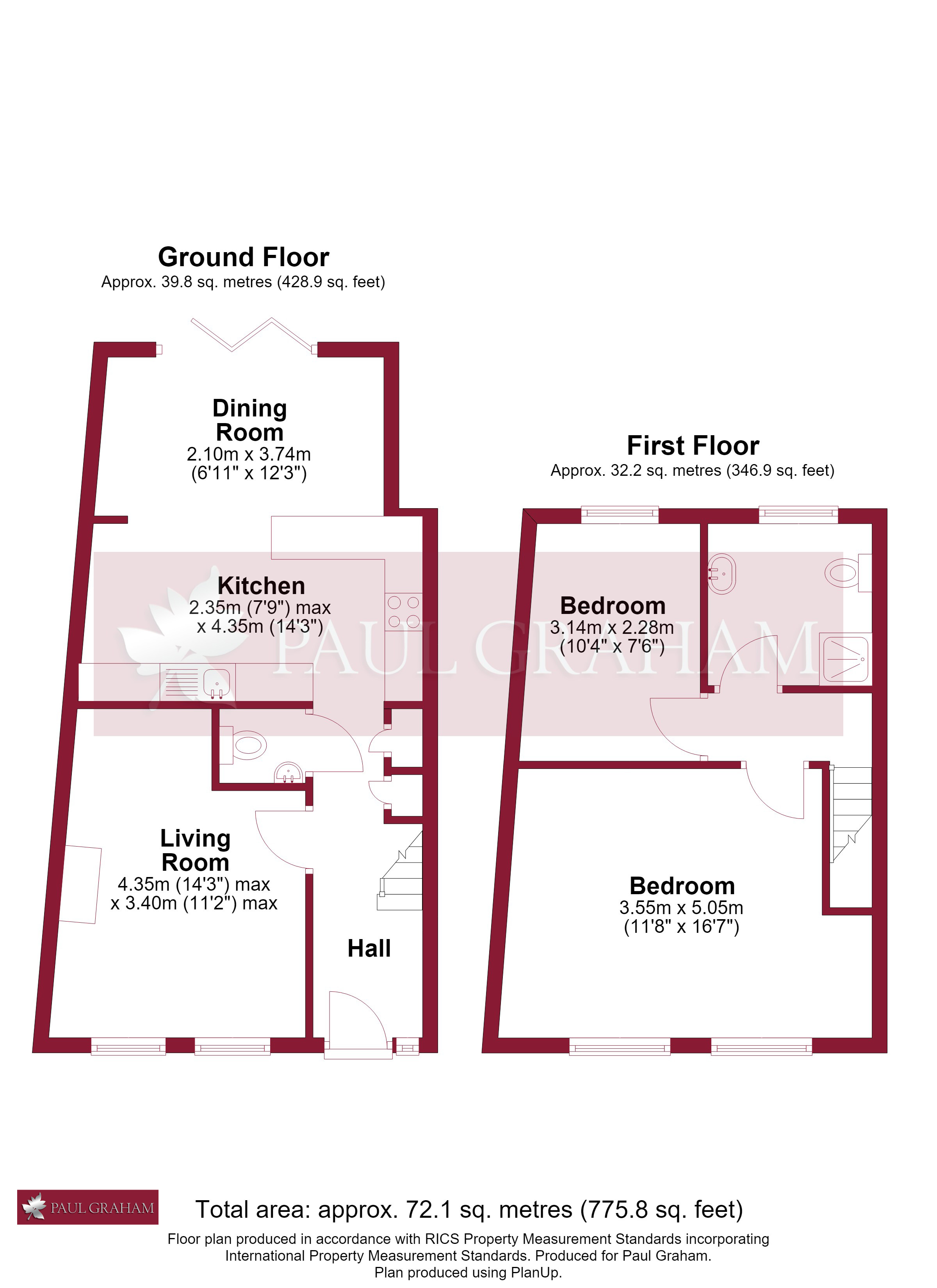 34, Mint Road, Wallington floorplan
