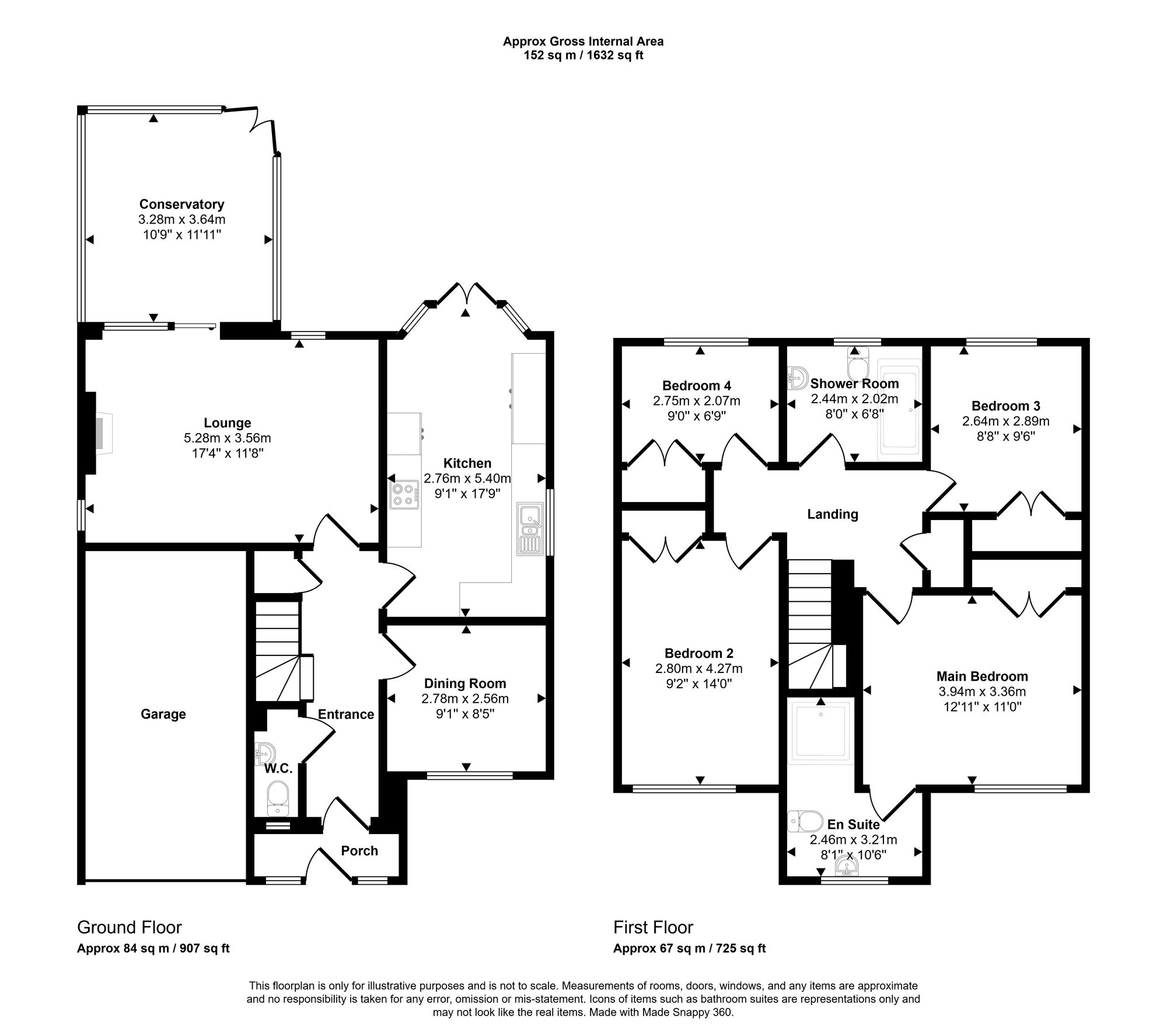 15 Hereford Grove, Skelmersdale floorplan
