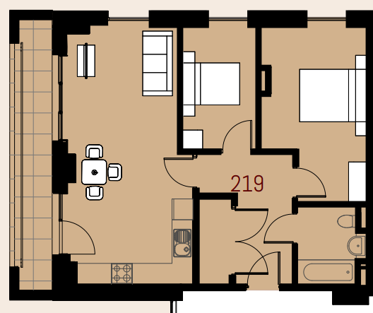 Unit A219, 33, Abbey Row, 33 Devon Street, Merseyside floorplan