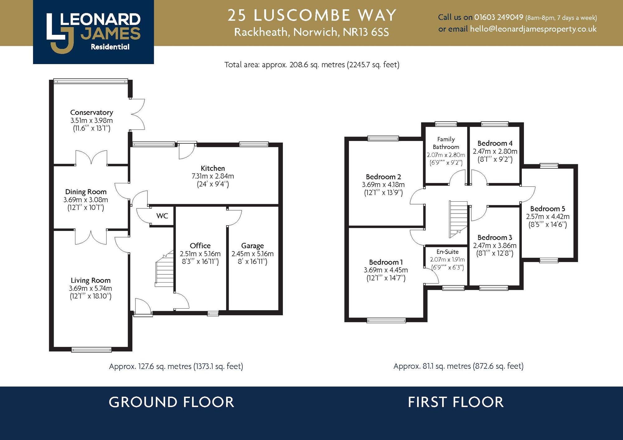 25 Luscombe Way, Norwich floorplan