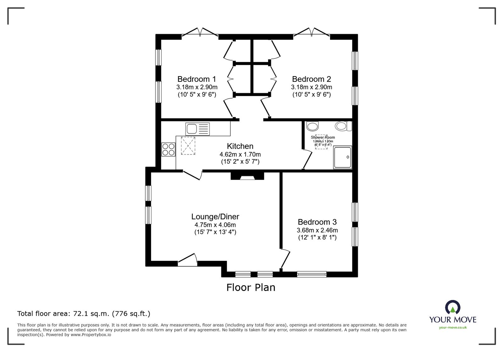 1 Lower Harefield Lodge,, Exmouth Road, Exmouth floorplan