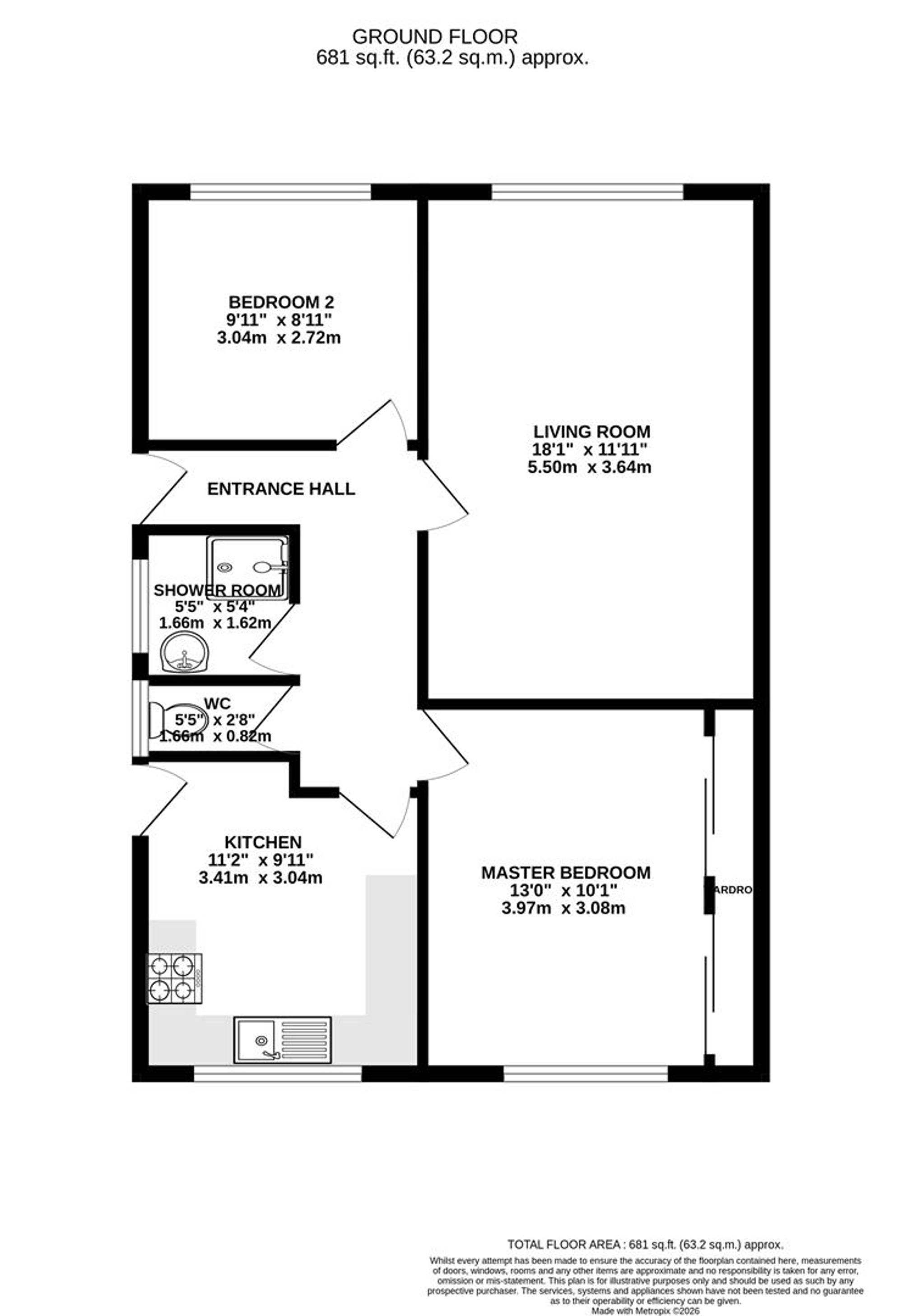 21 Parwich Road, Chesterfield floorplan