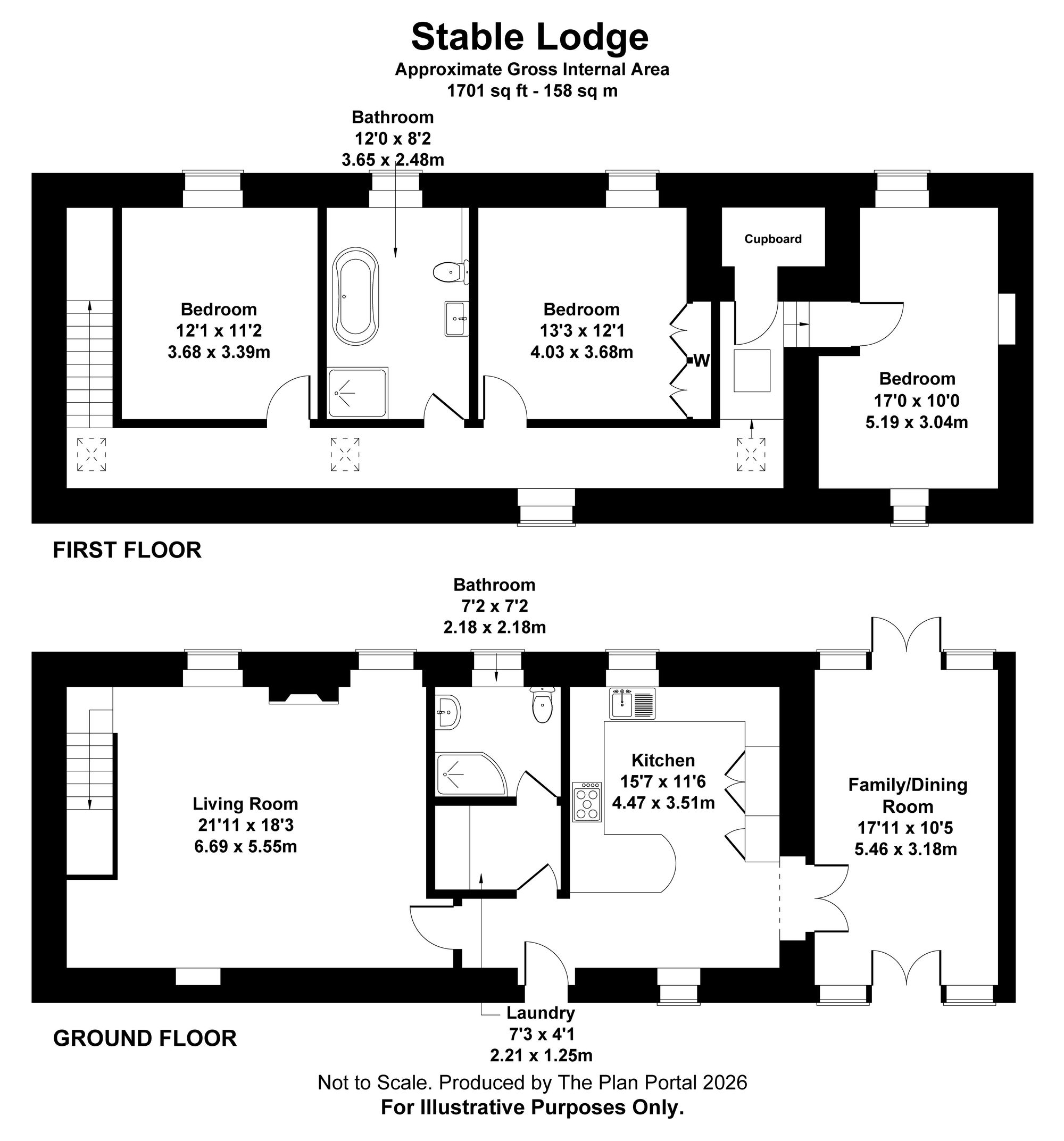 Stable Lodge, Newton Stewart floorplan