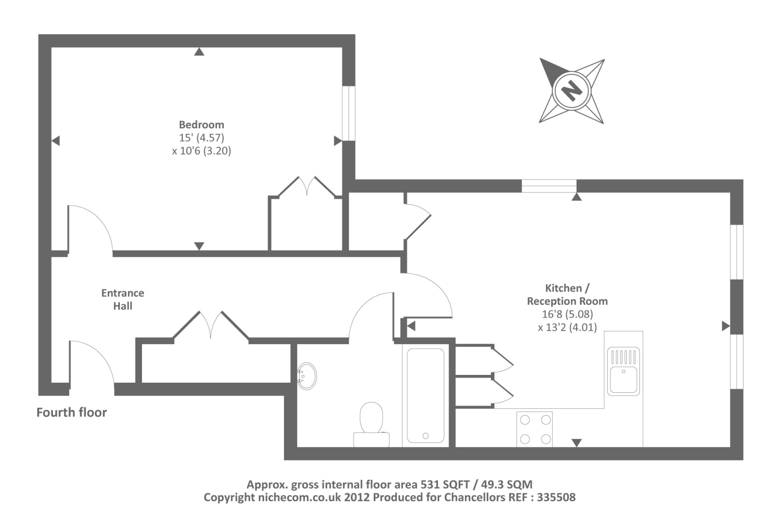 1 Bedrooms Flat to rent in Richmond, Richmond Gardens TW9