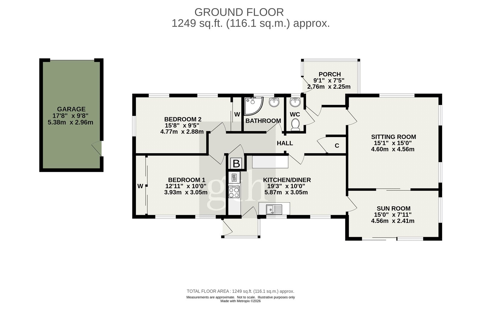 Tree Tops,, The Hill, Somerset floorplan