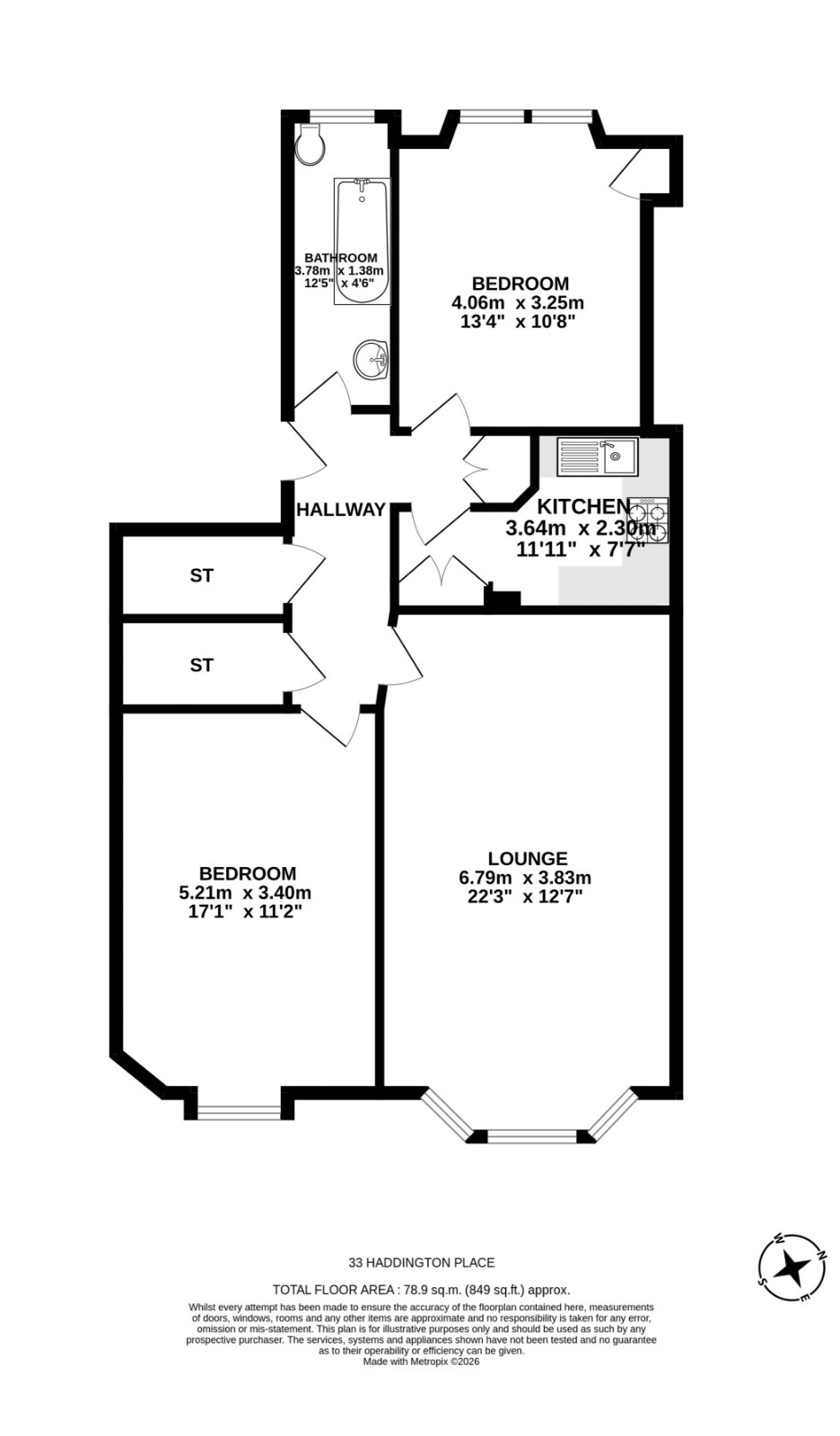 33 (1F2) Haddington Place, Edinburgh floorplan