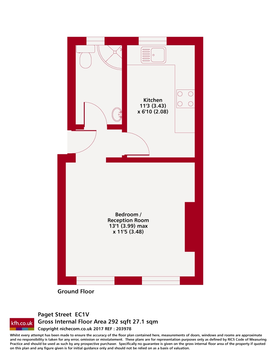 Flat 2A, 2-3, Paget Street, London floorplan