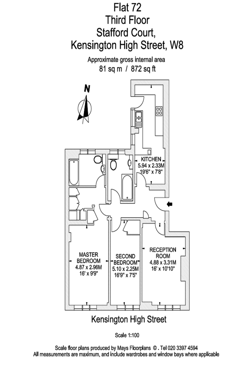 72 Stafford Court, 178-188 Kensington High Street, London floorplan