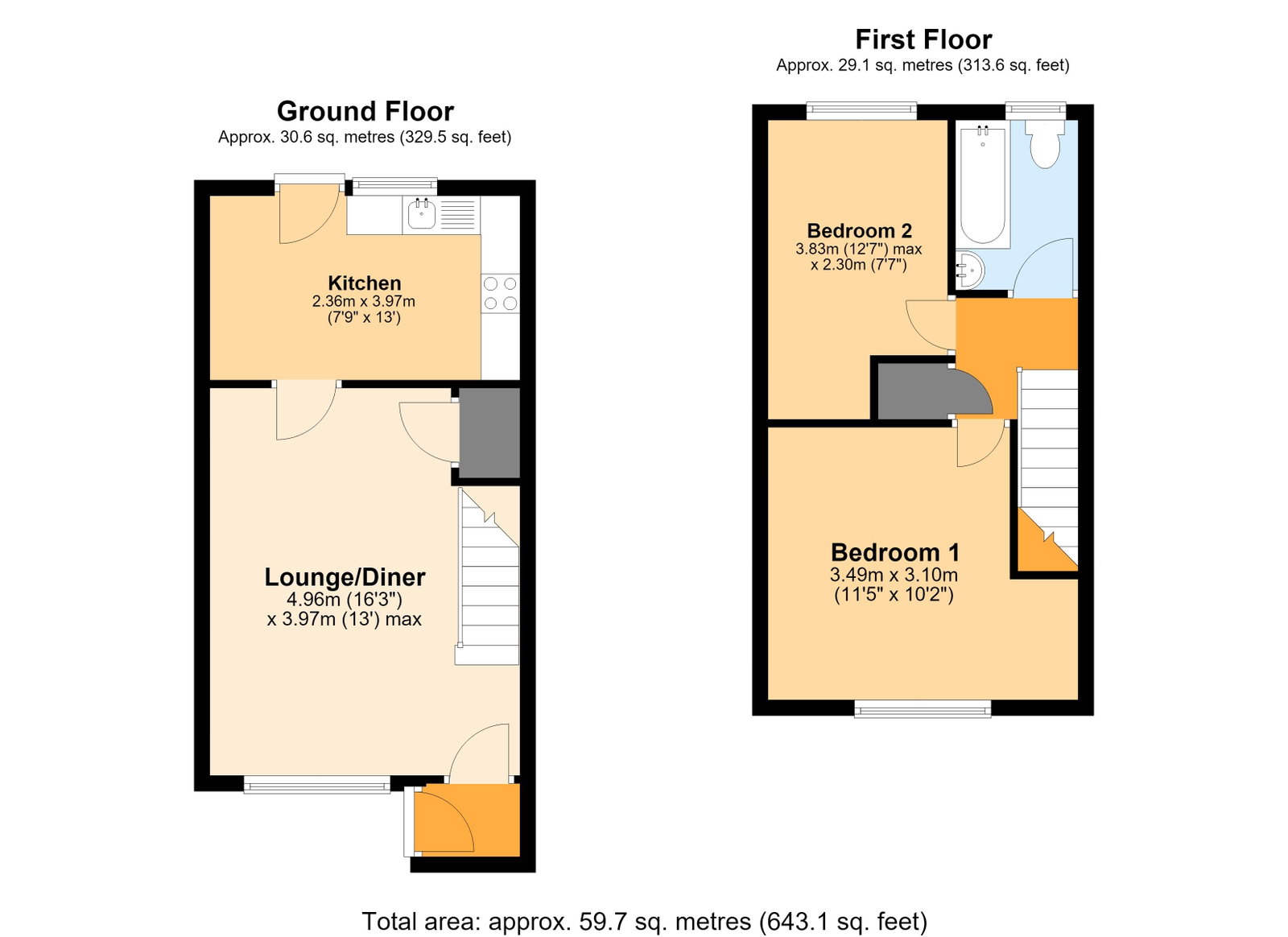 57, Pennyroyal Close, St. Mellons floorplan