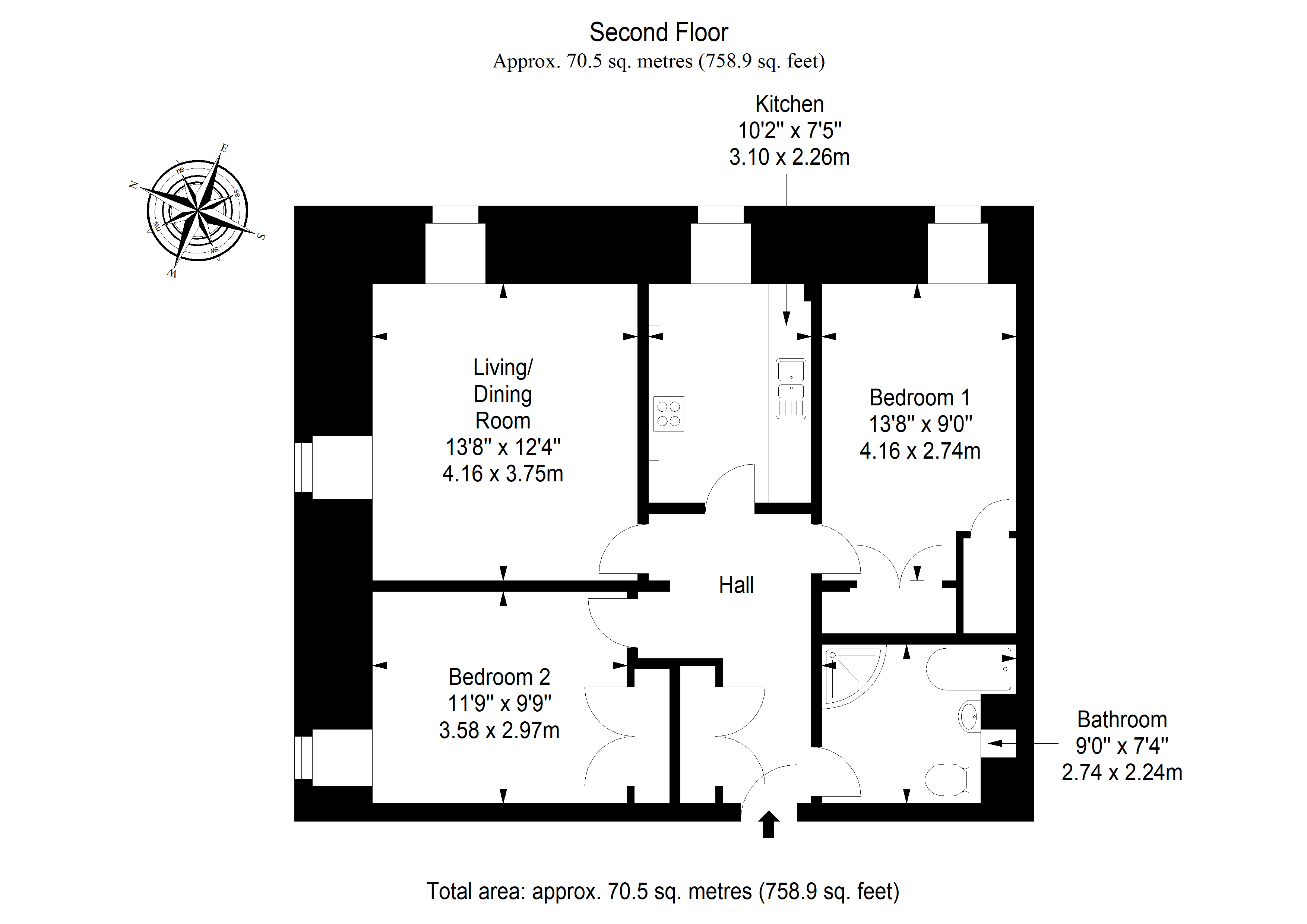 3, Starch Mill, Haddington floorplan