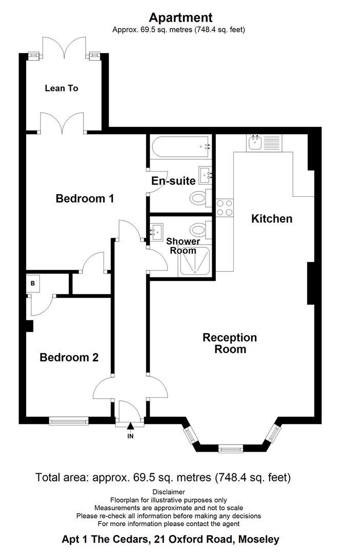 Apt 1, The Cedars, 21 Oxford Road, Birmingham floorplan
