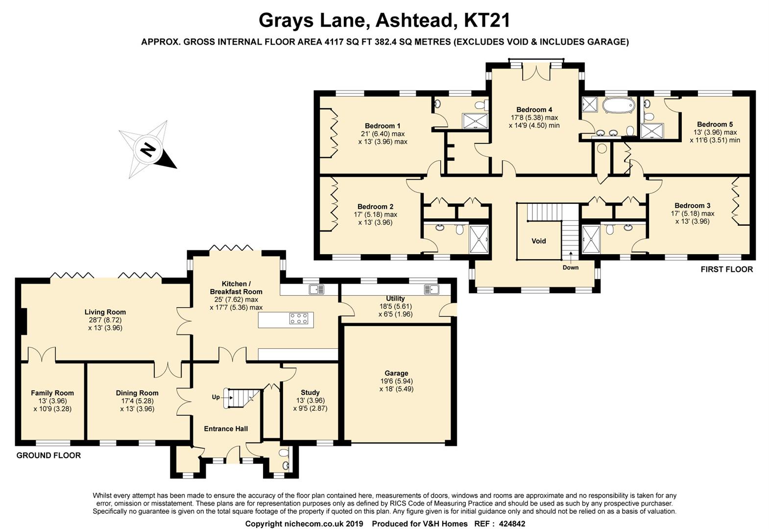 5 Bedrooms Detached house for sale in Grays Lane, Ashtead KT21