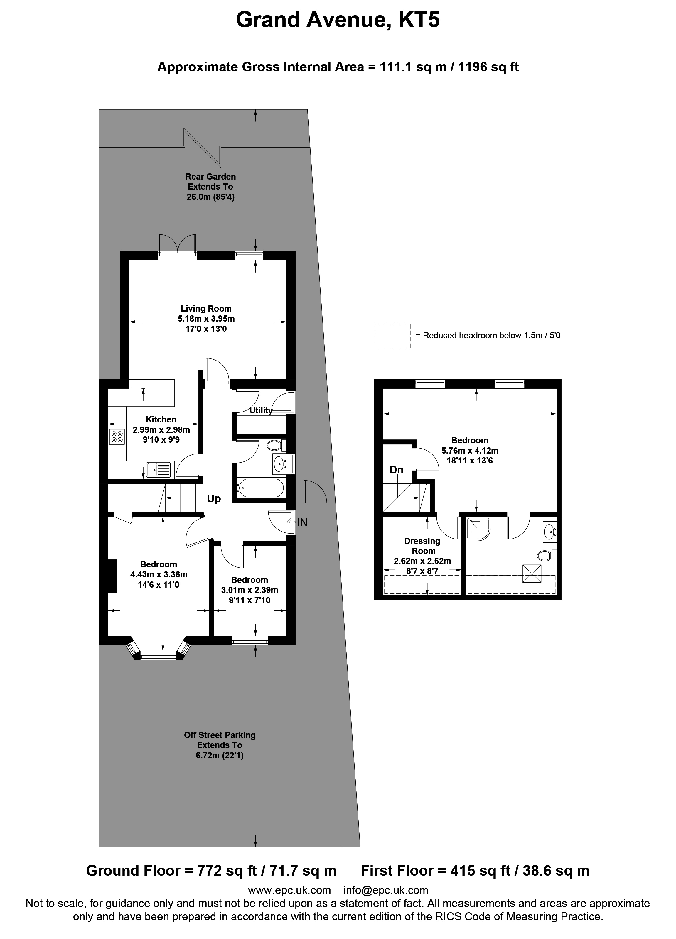 3 Bedrooms Semi-detached bungalow for sale in Grand Avenue, Berrylands, Surbiton KT5