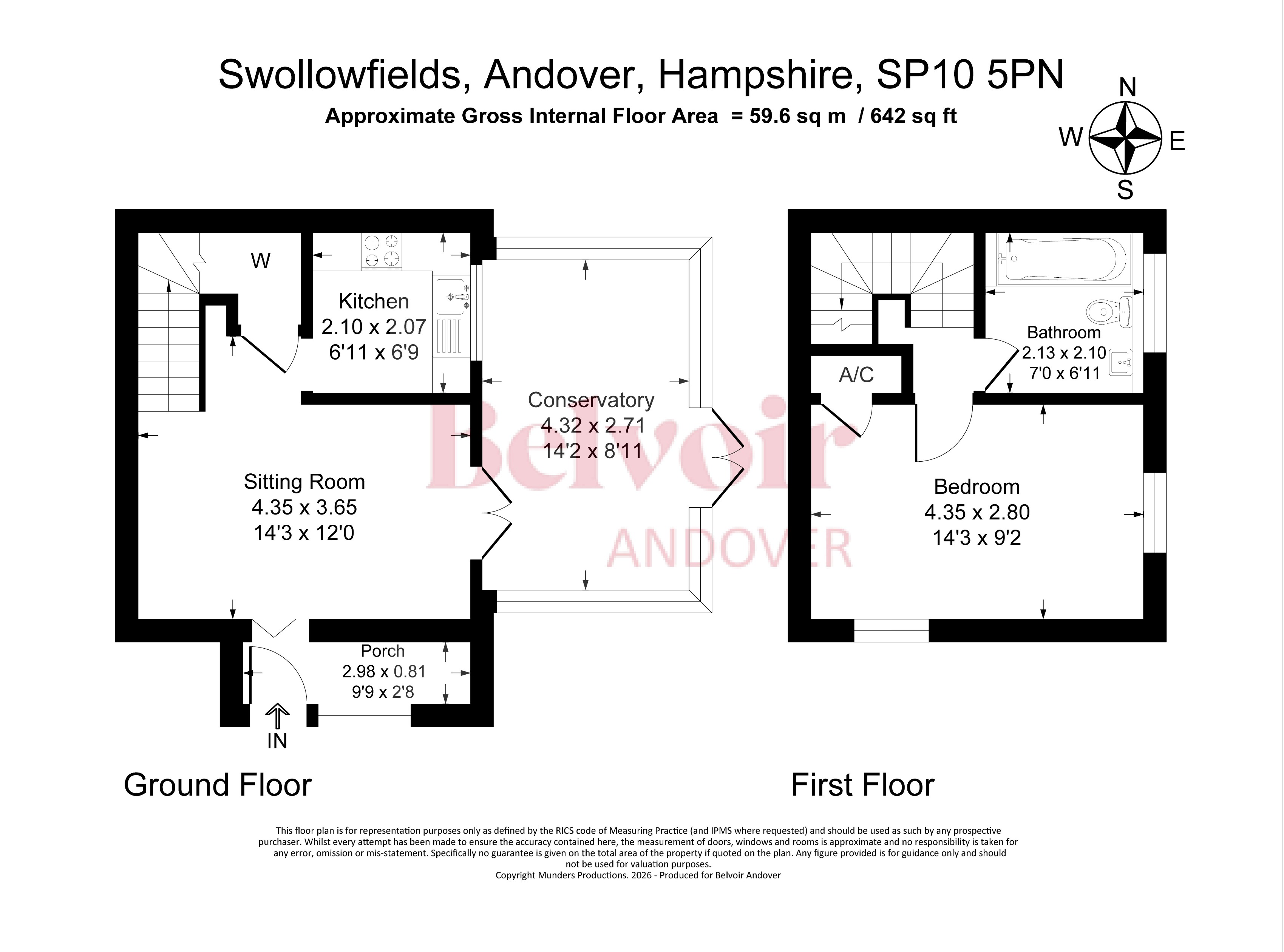 40, Swallowfields, Andover floorplan