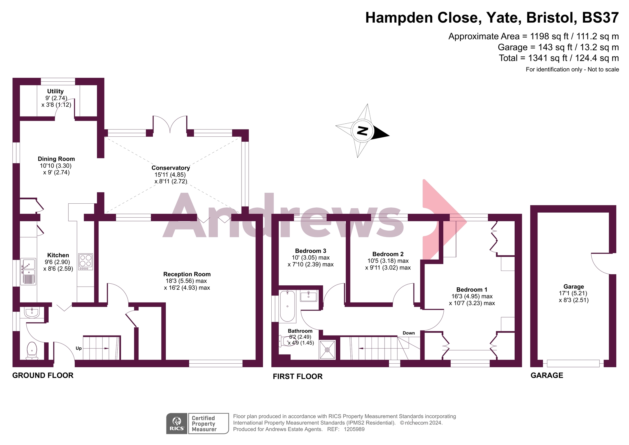 43, Hampden Close, Bristol floorplan