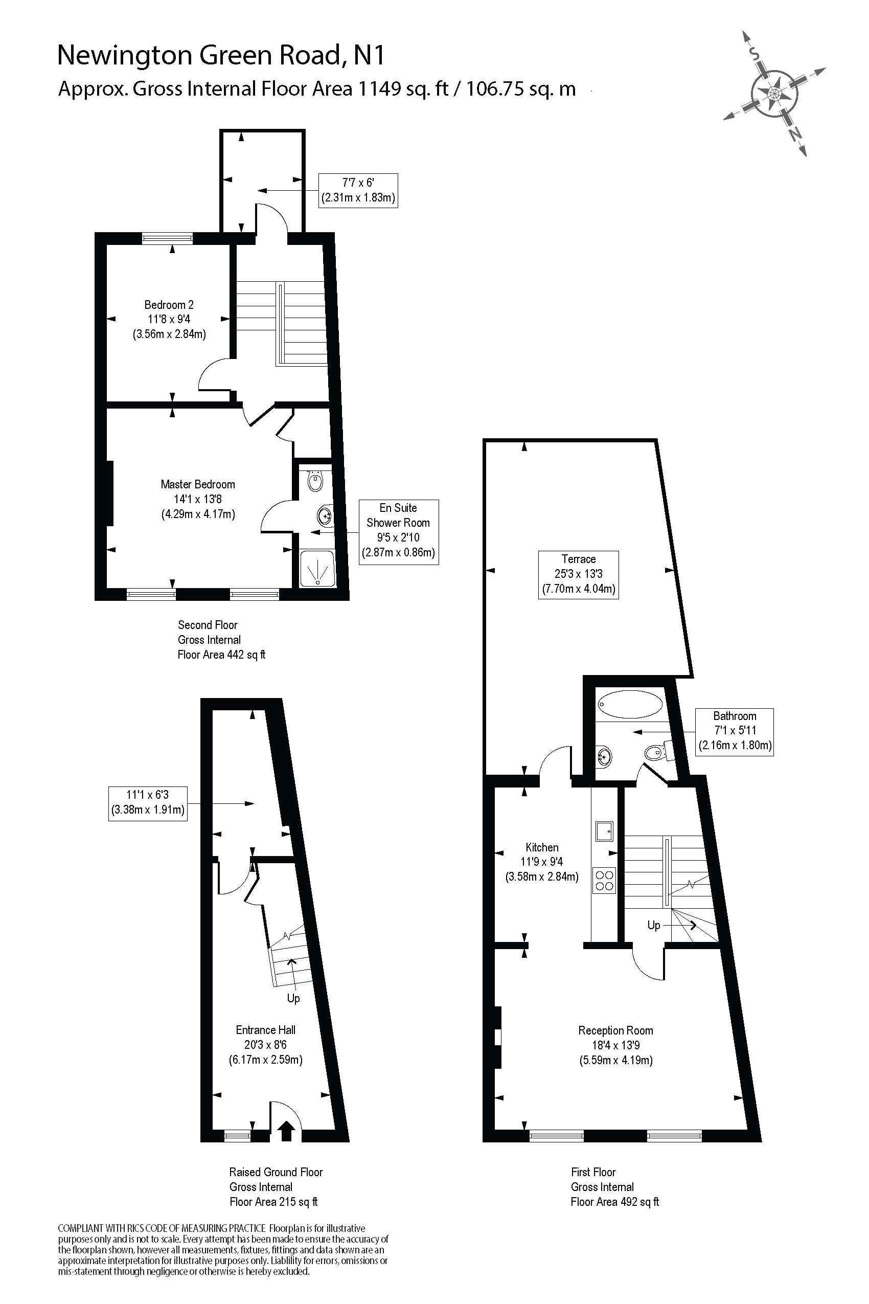 2 Bedrooms  to rent in Newington Green Road, London N1