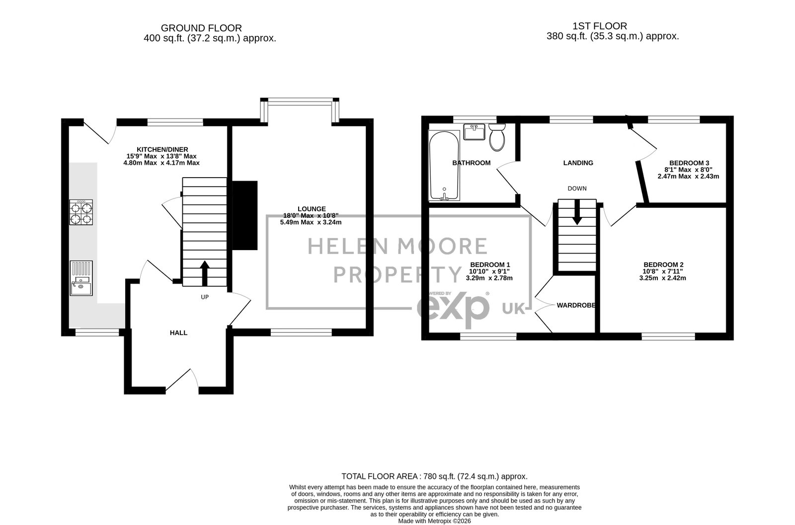 152, Pendeen Crescent, Plymouth floorplan