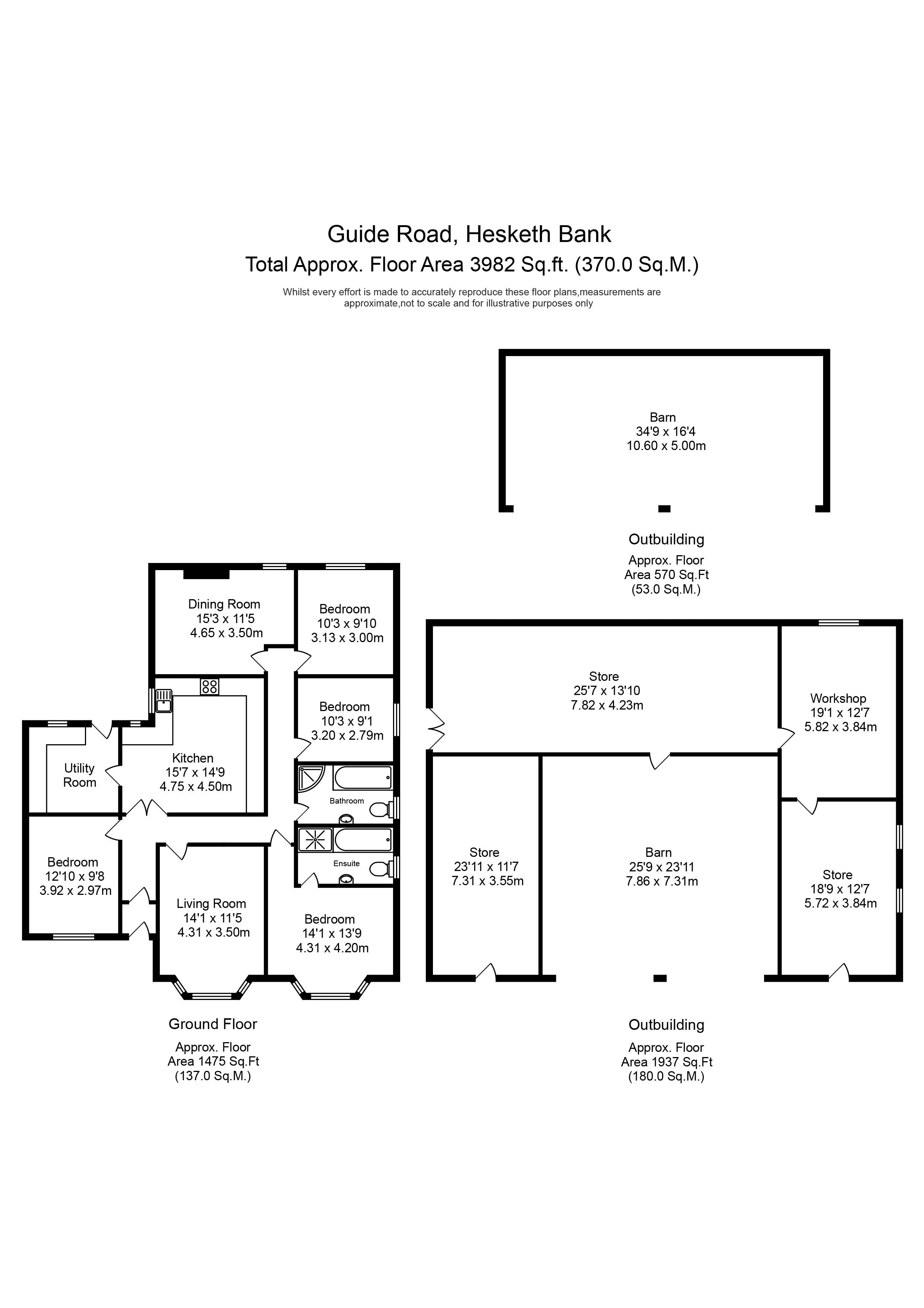 4 Bedrooms Detached bungalow for sale in Guide Road, Hesketh Bank, Preston PR4