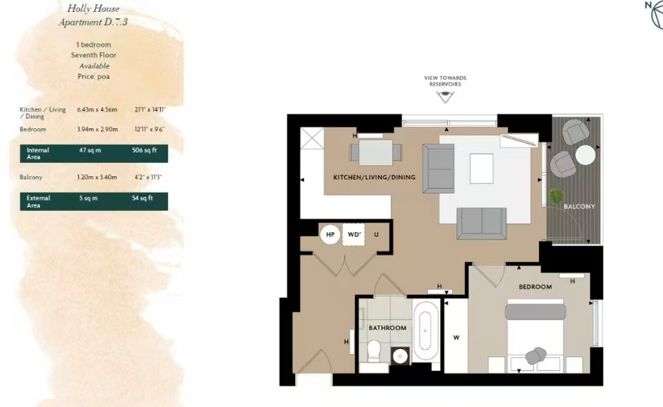 28, Holly House, Staines-upon-Thames floorplan