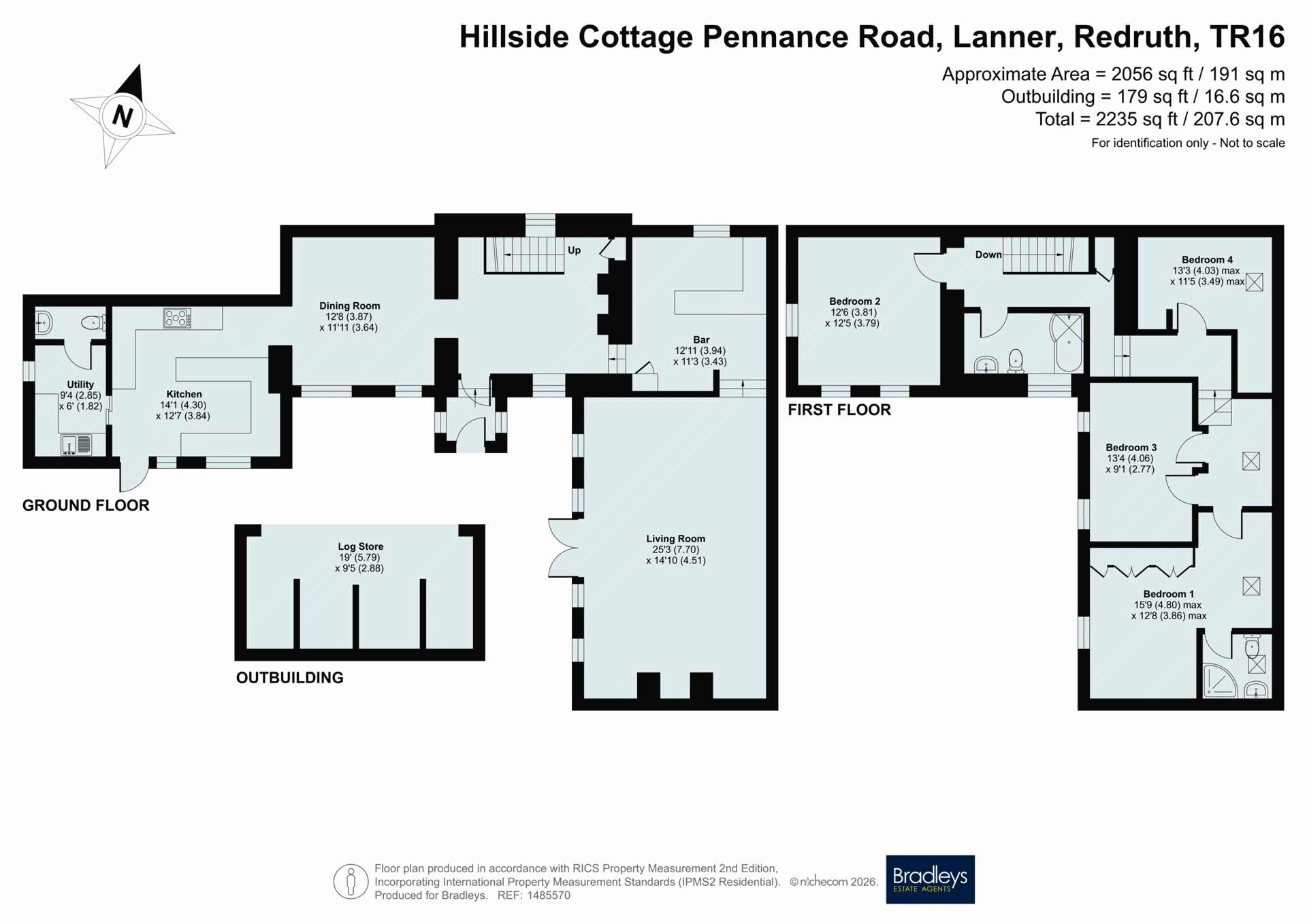 Hillside Cottage,, Pennance Road, Redruth floorplan