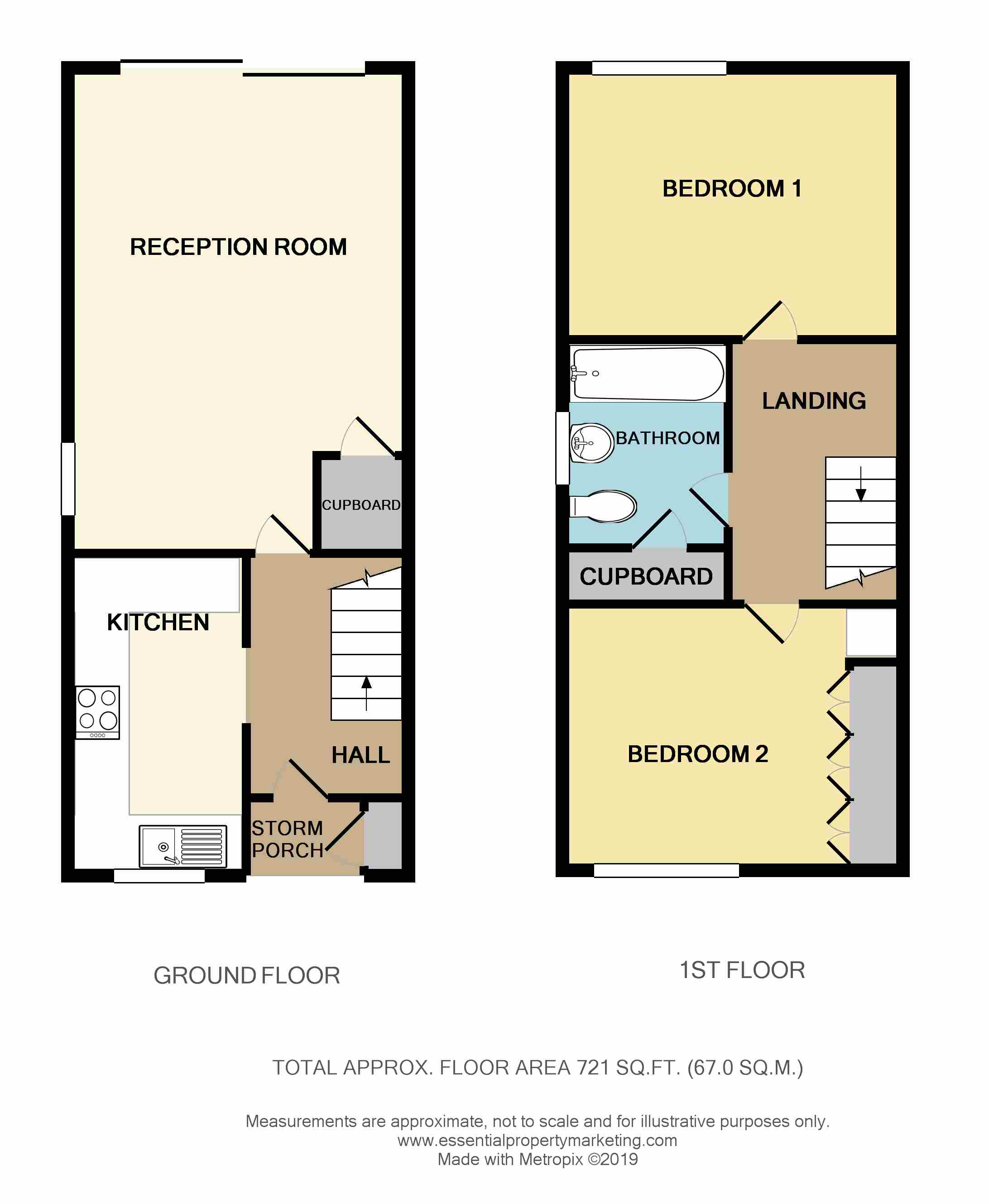 2 Bedrooms End terrace house for sale in Ladygrove, Pixton Way, Croydon, Surrey CR0