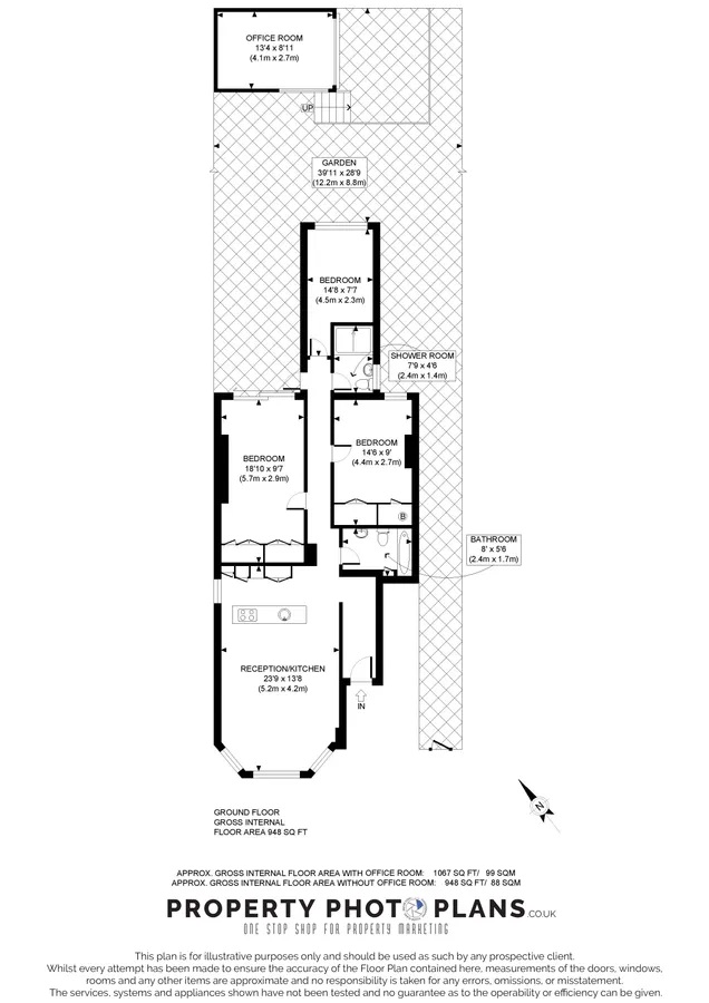 GFF, 165 Fordwych Road, London floorplan