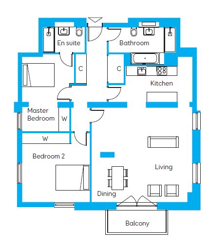 57, Central Park, 171-173 Preston Road floorplan