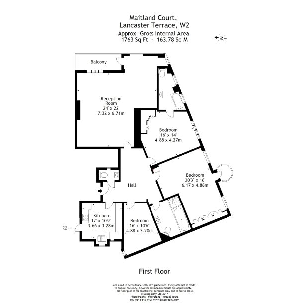 3 Bedrooms Flat to rent in Lancaster Terrace, London W2