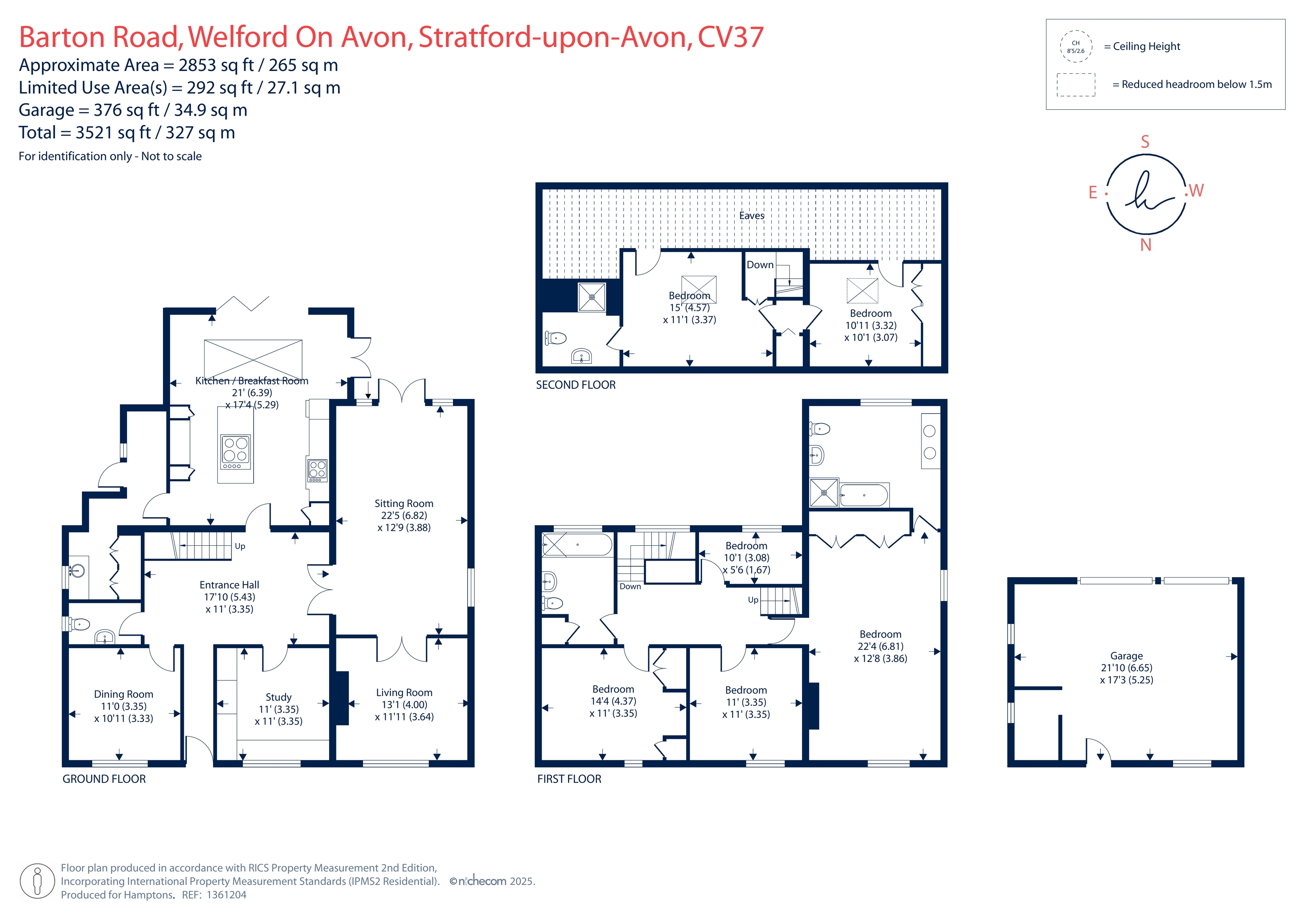 Hazelwood Villa, Barton Road, Welford On Avon floorplan
