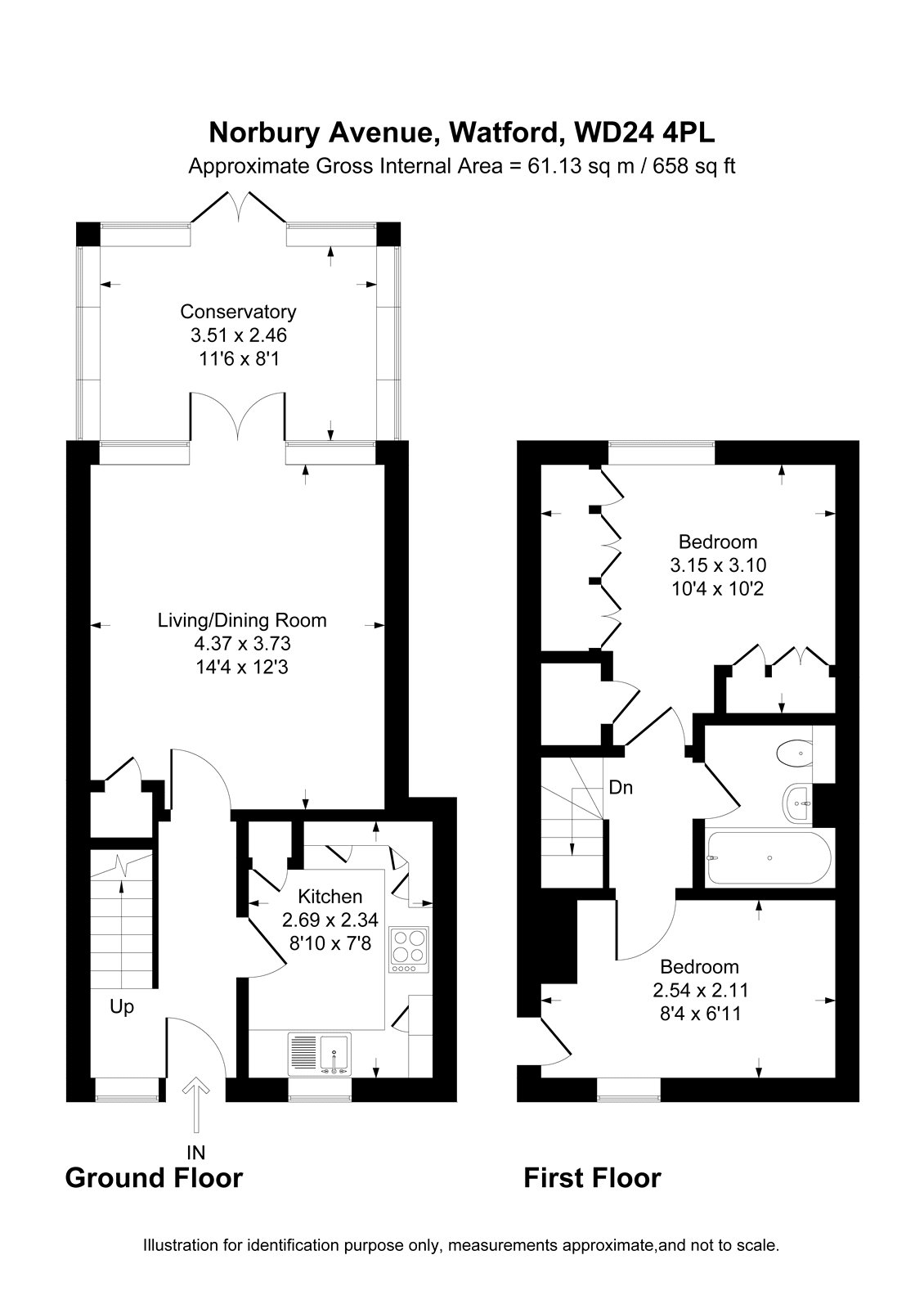 59, Norbury Avenue, Hertfordshire floorplan