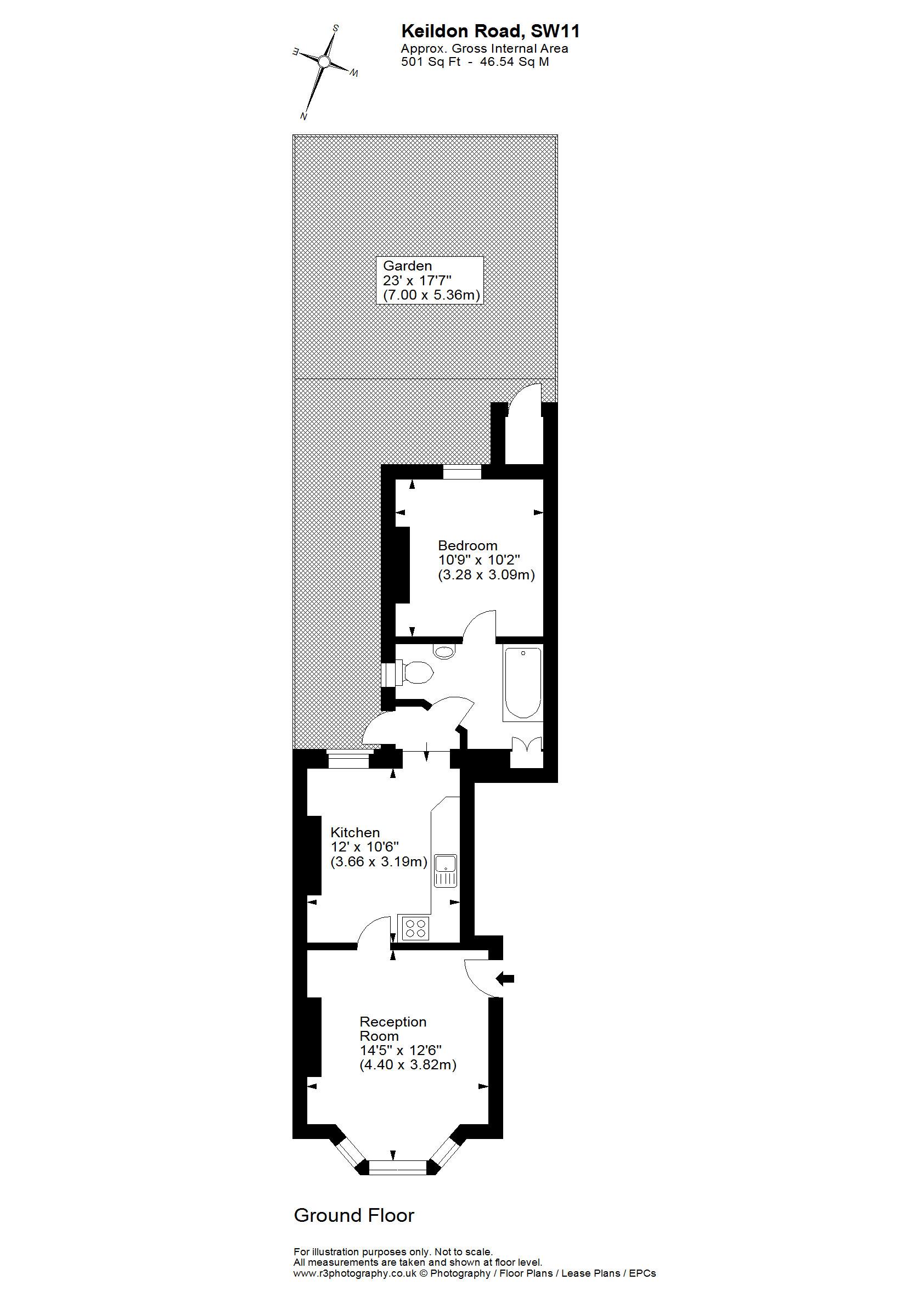 1 Bedrooms Flat to rent in Keildon Road, London SW11