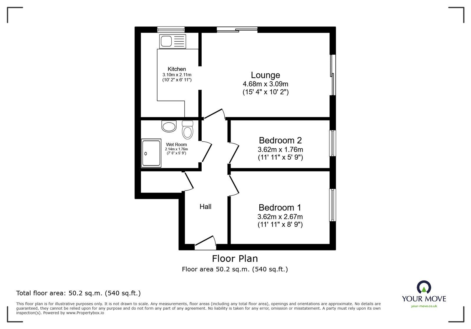 Flat 8,,, Poldark Court, Ramsgate floorplan