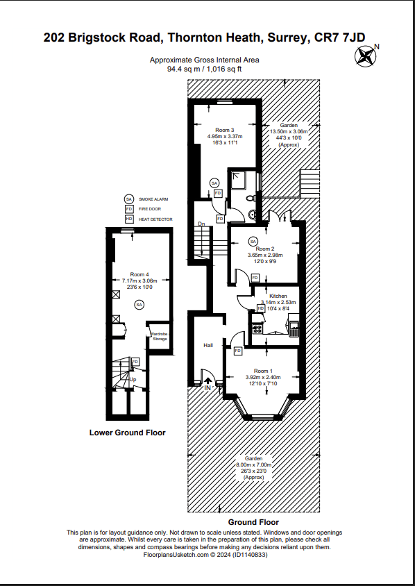 202, Brigstock Road, Thornton Heath floorplan