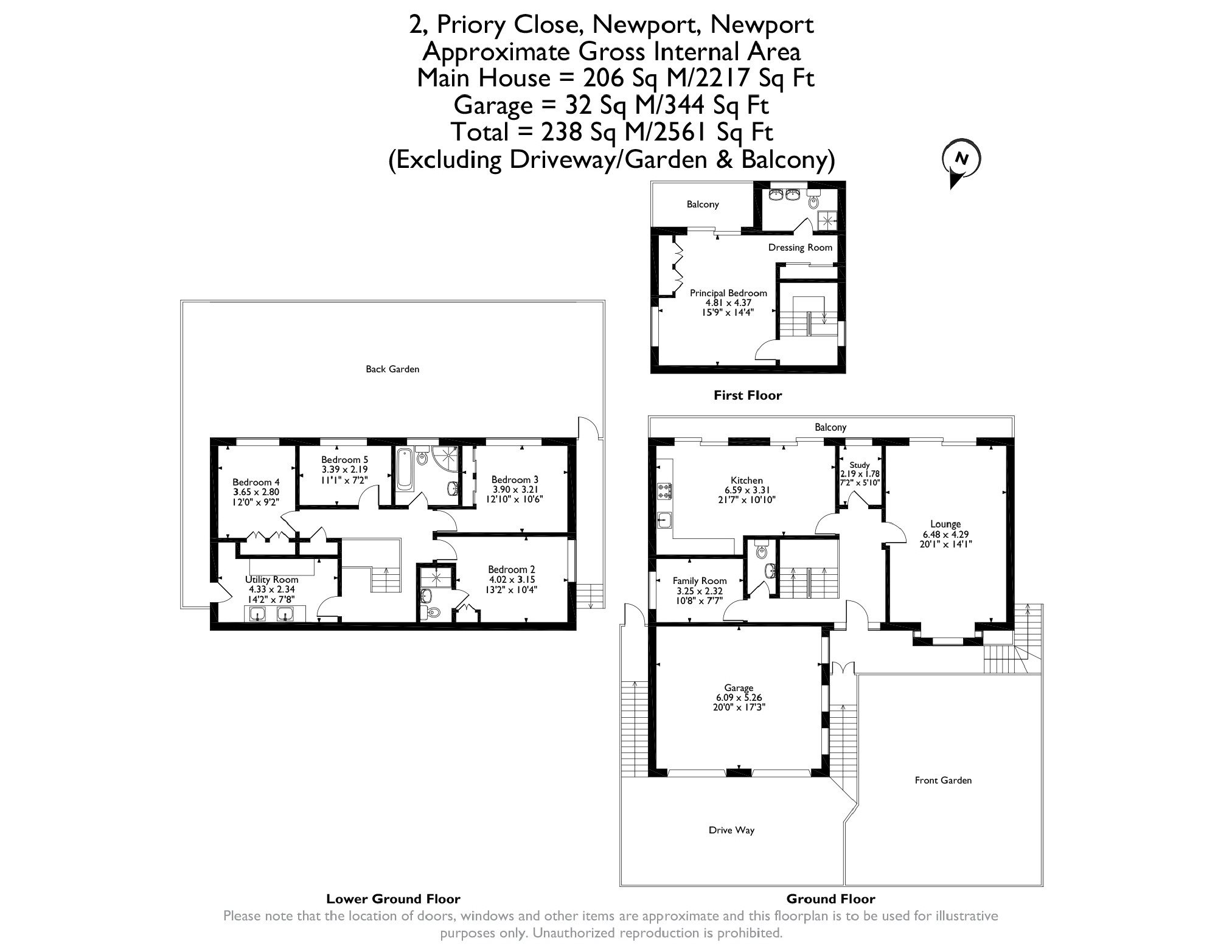 2, Priory Close, Caerleon, Newport floorplan