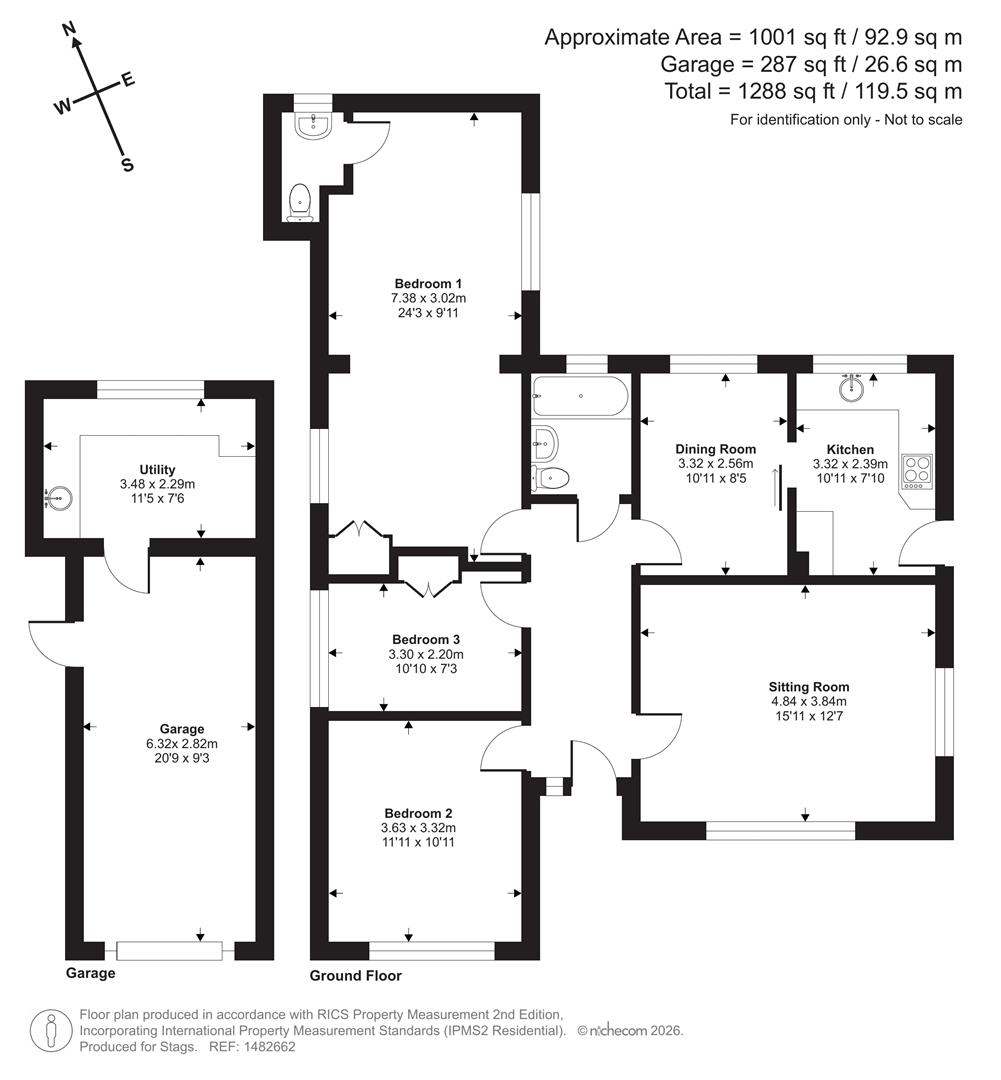 65, Priory Close, Tavistock floorplan