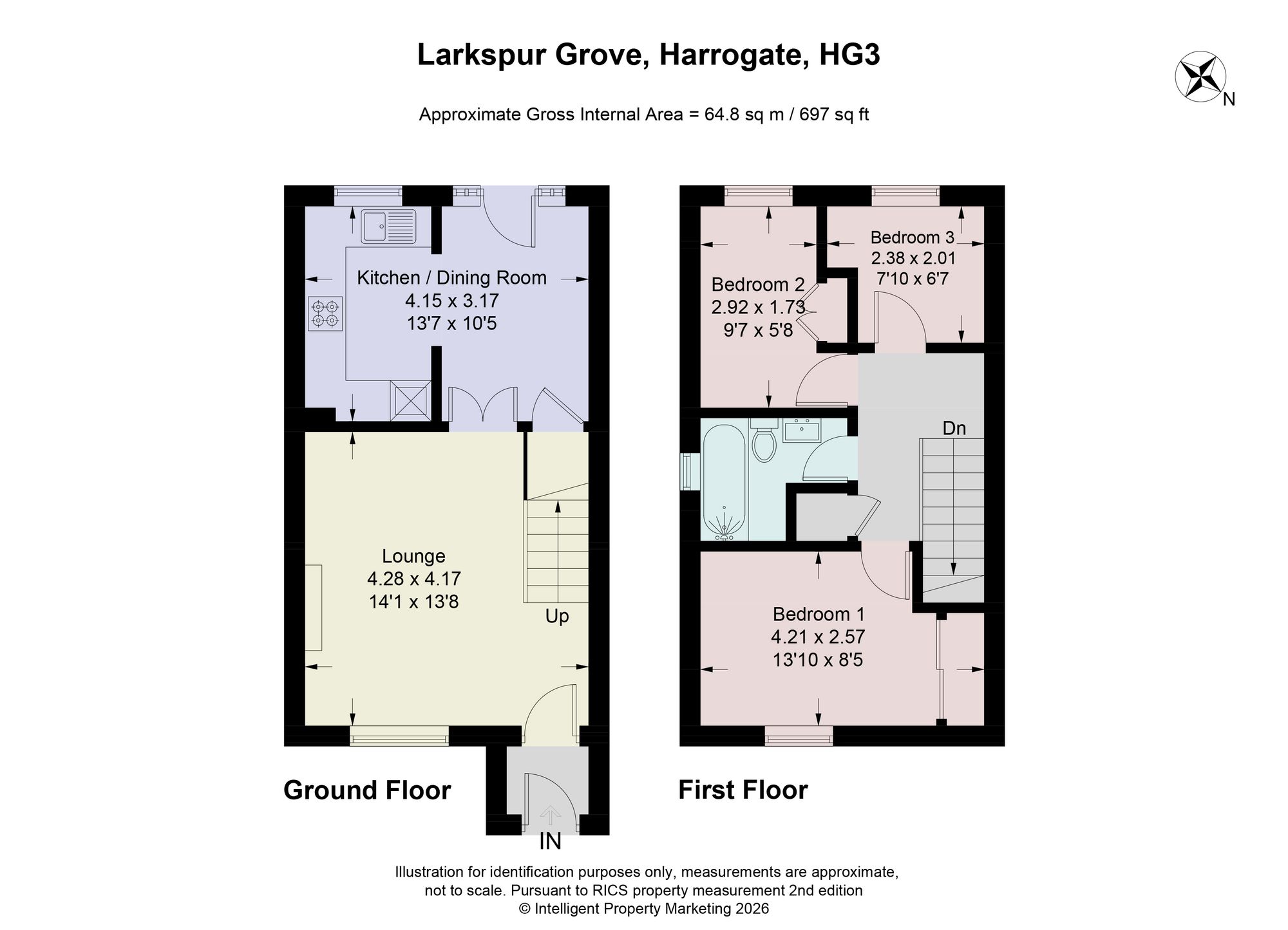 32 Larkspur Grove, Harrogate floorplan