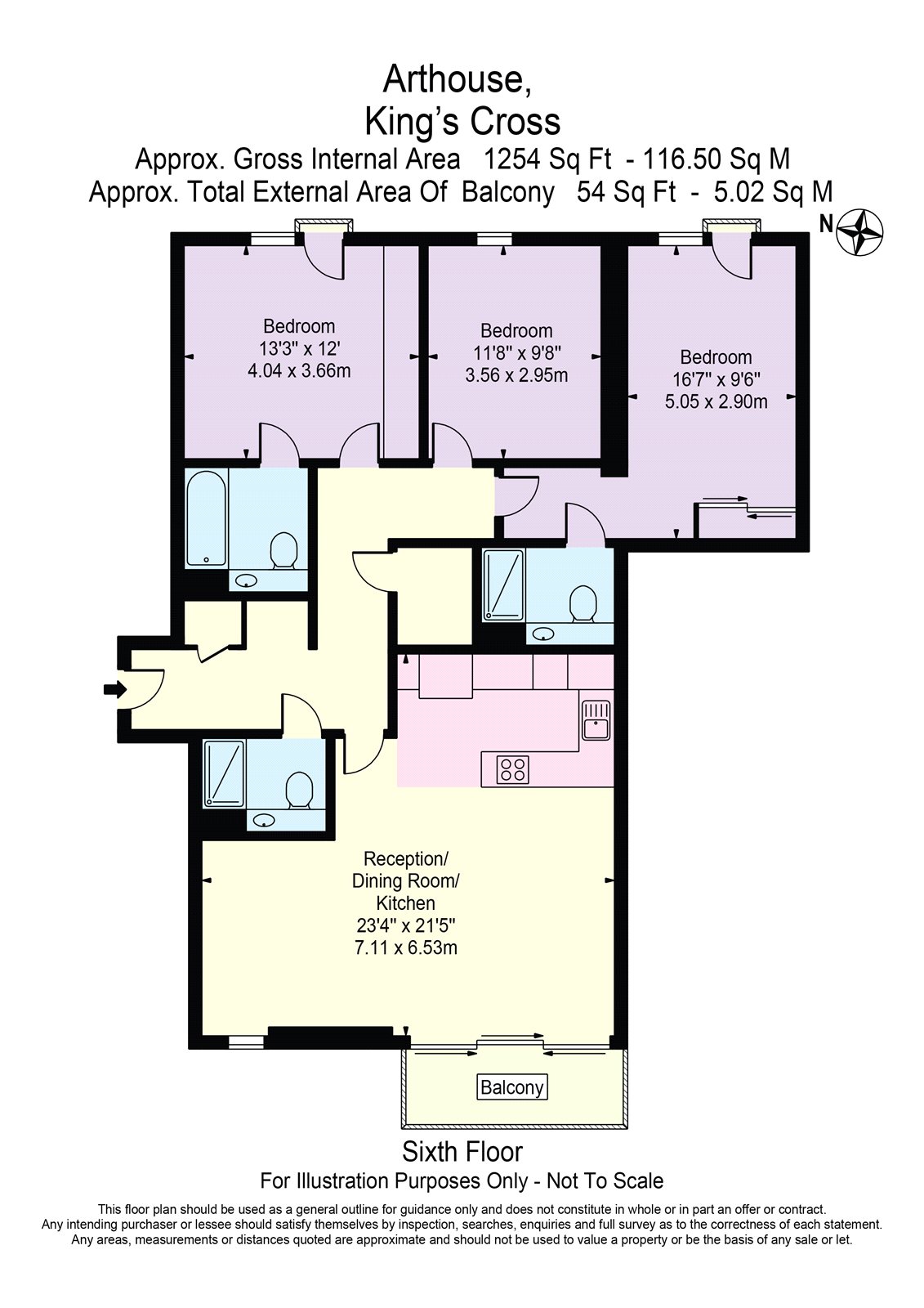 3 Bedrooms Flat to rent in York Way, Kings Cross N1C