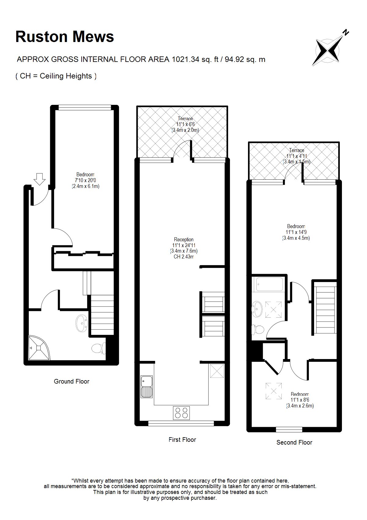 16, Ruston Mews, London floorplan