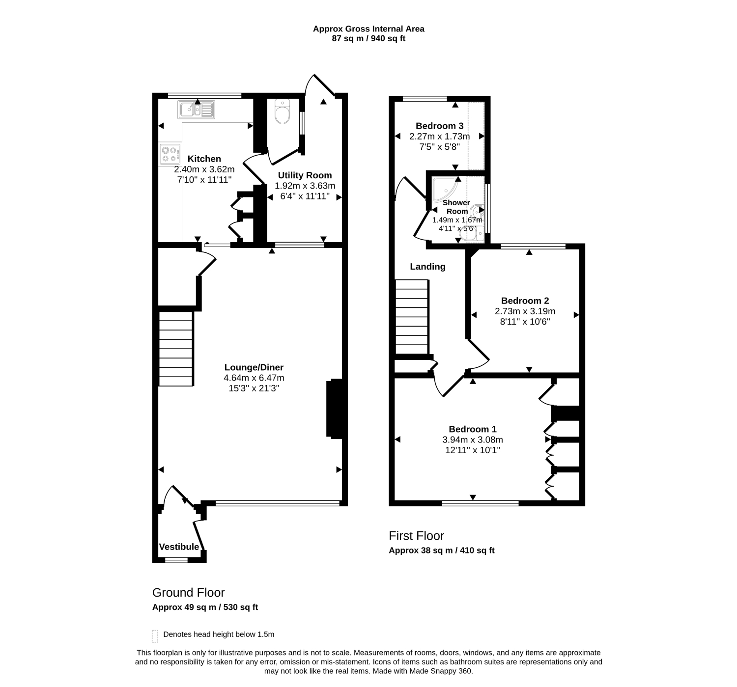 1c, Rosebery Road, Exmouth floorplan