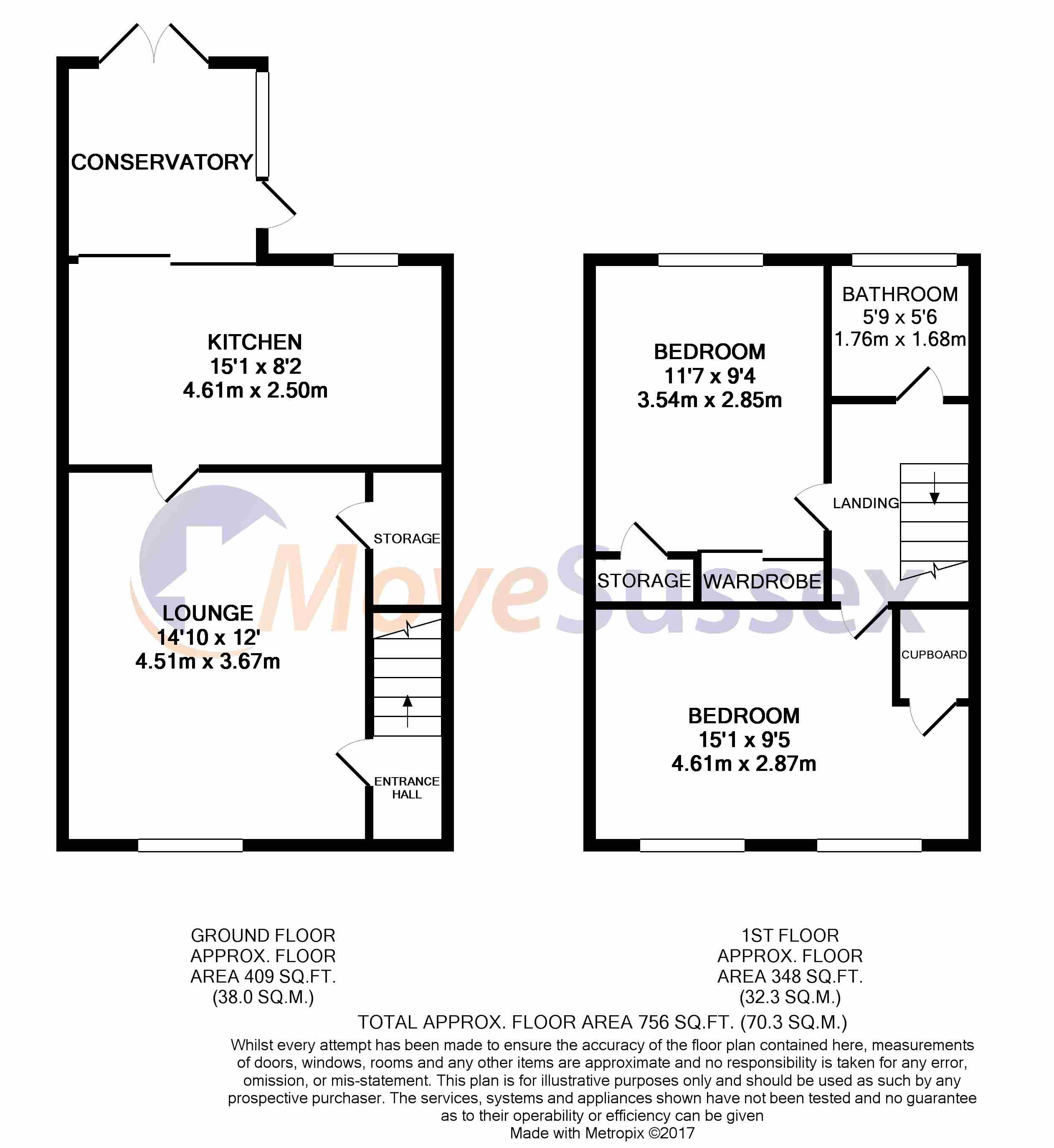 2 bed terraced house for sale in Elsted Close, Eastbourne ...