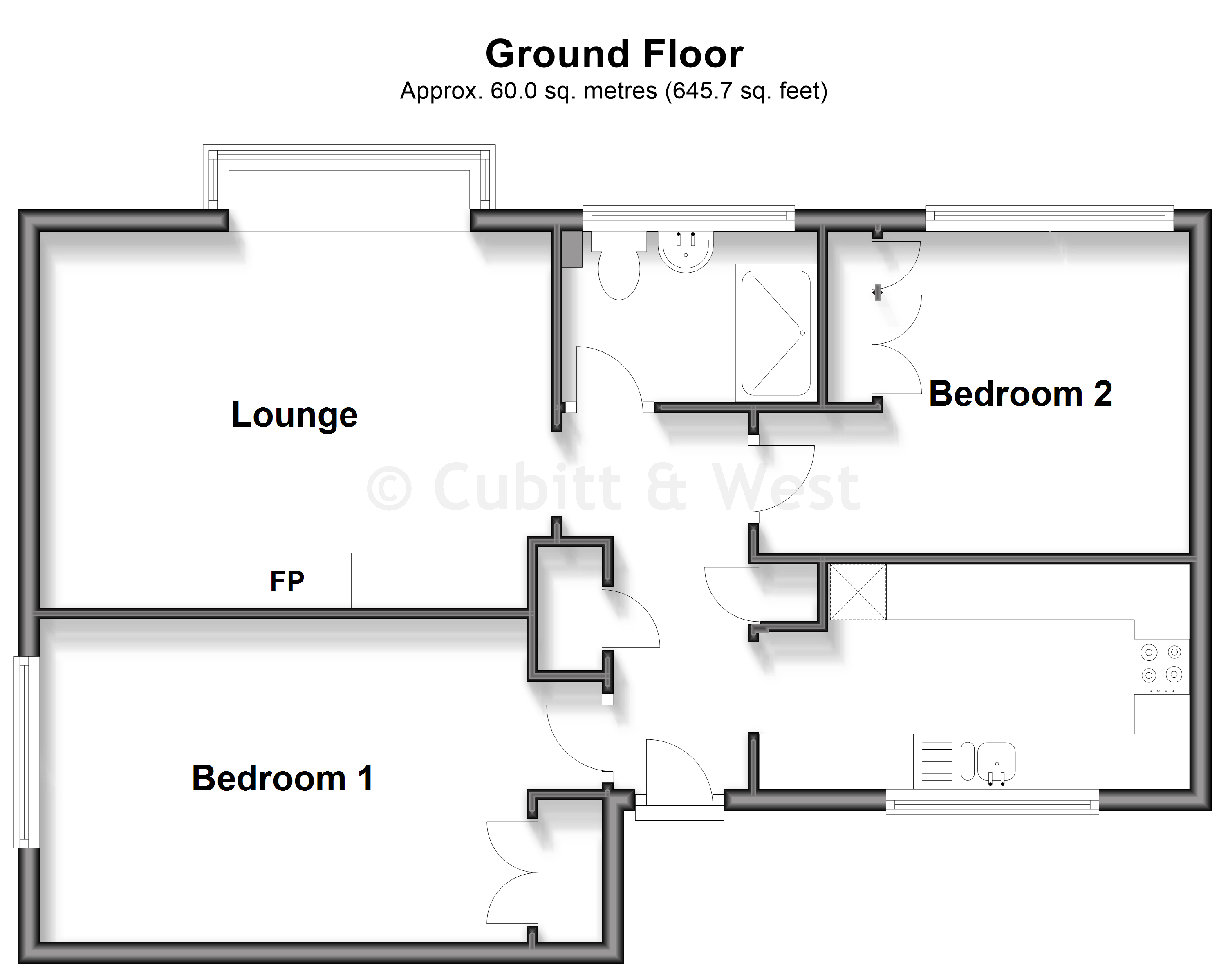 16, Boswell Road, Crawley floorplan