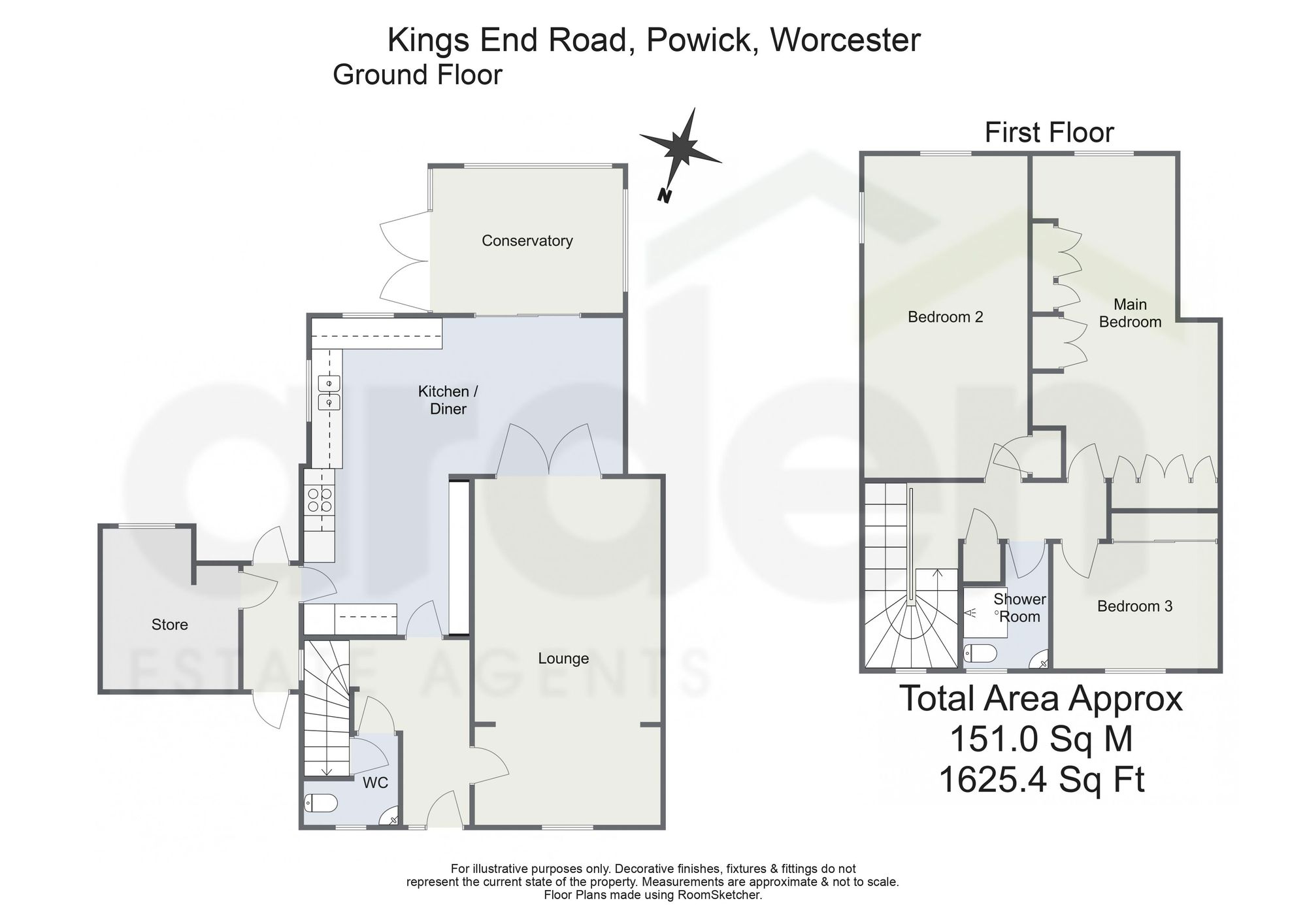 3 Kings End Road, Worcester floorplan