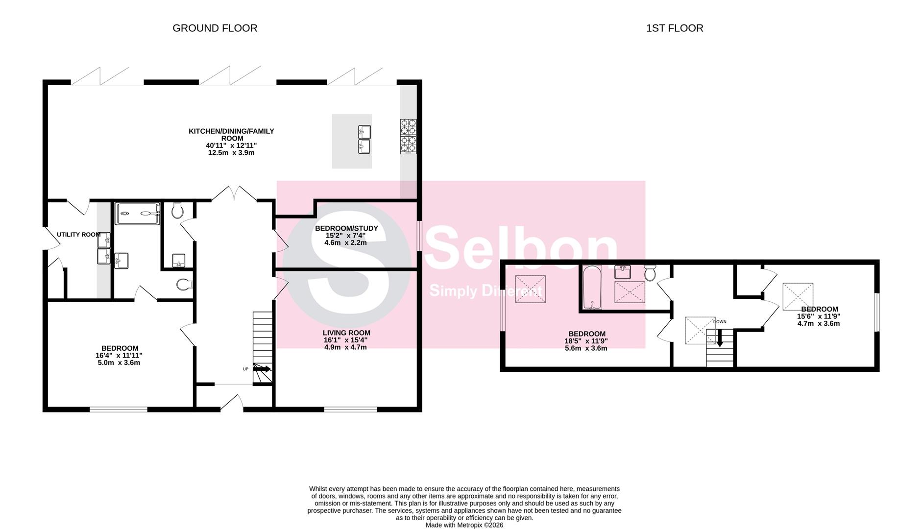 Woodside, Wedmans Lane, Hook floorplan